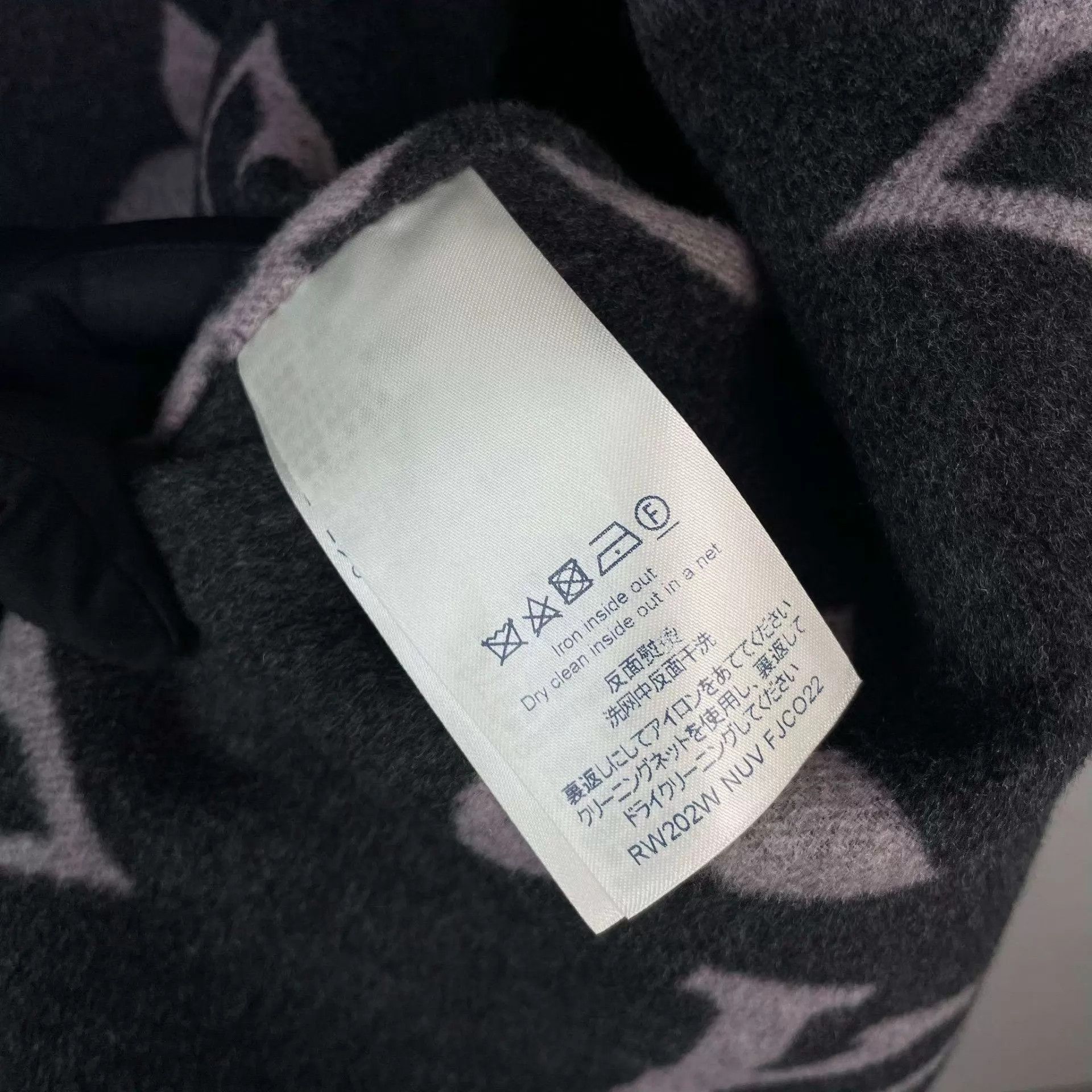 Louis Vuitton LV Monogram Wool Coat 34 Dark Gray Size XS / US 0-2 / IT 36-38 - 7 Thumbnail