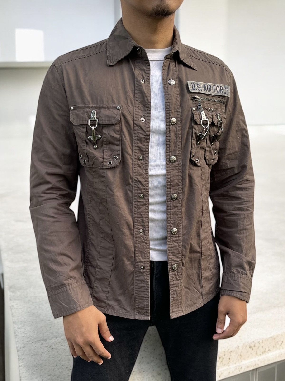 If Six Was Nine × Japanese Brand × Vintage 🔥Vintage Commontage Standard Fireman Clasp Bondage Shirt Size US M / EU 48-50 / 2 - 1 Thumbnail