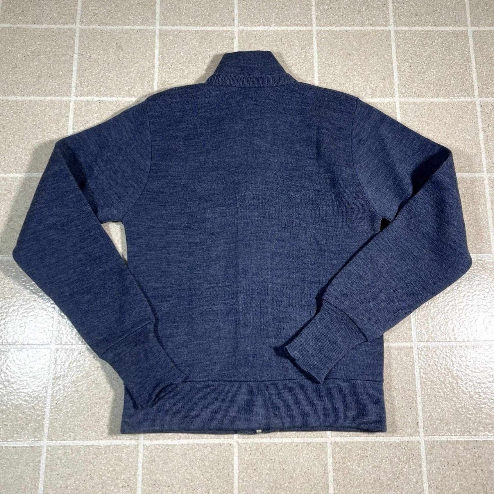Vintage VINTAGE 1970s 100% Wool Union Made Made In USA Zip Up Sweater Size L Blue Mens Women? Size US L / EU 52-54 / 3 - 2 Thumbnail
