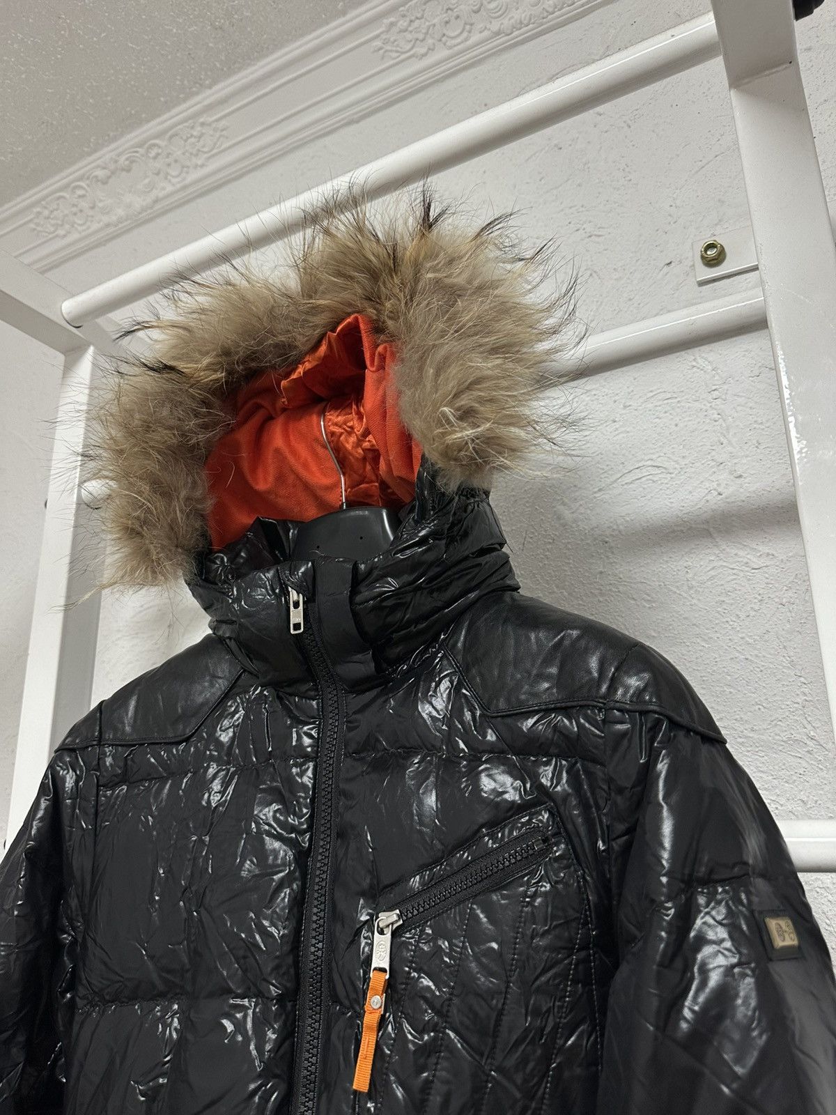 Jean Charles De Castelbajac JC de CASTELBAJAC Women’s Down Jacket, Black Glossy, Size L Size L / US 10 / IT 46 - 2 Thumbnail