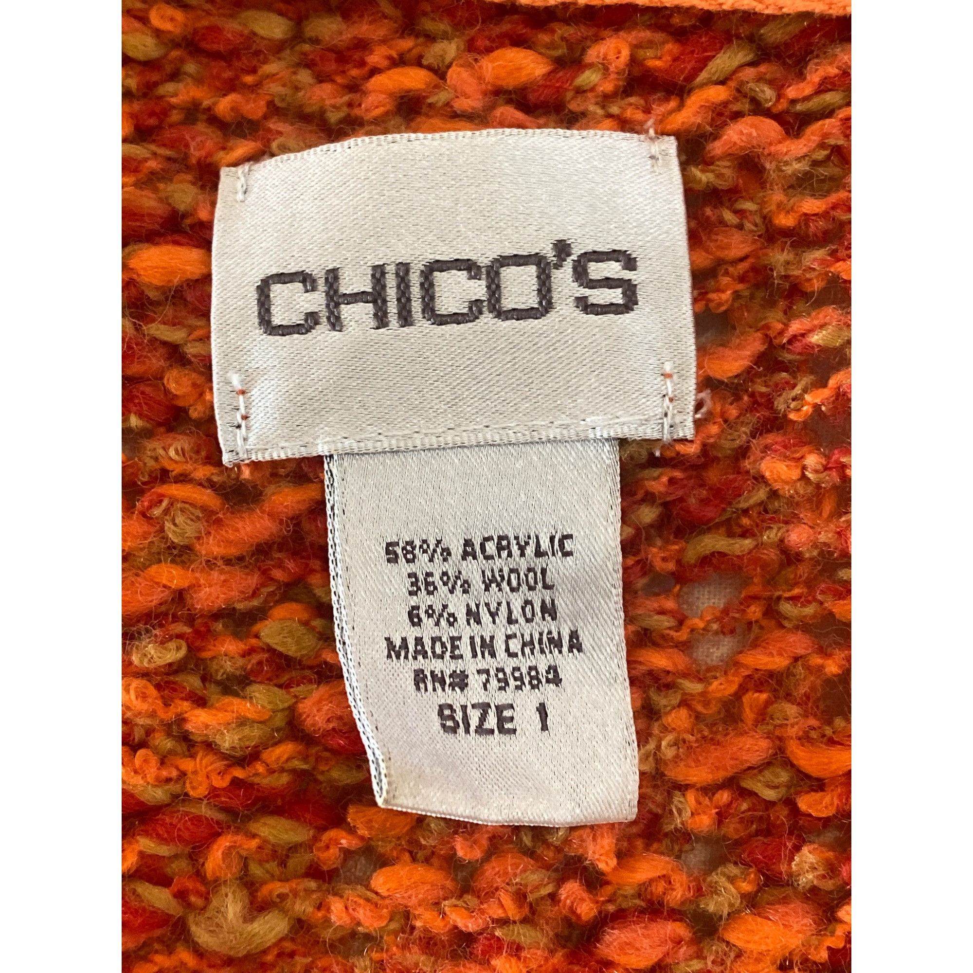 Other Chico's Crochet Long Sweater Cardigan Vest W's M Wool Blend Size M / US 6-8 / IT 42-44 - 6 Thumbnail