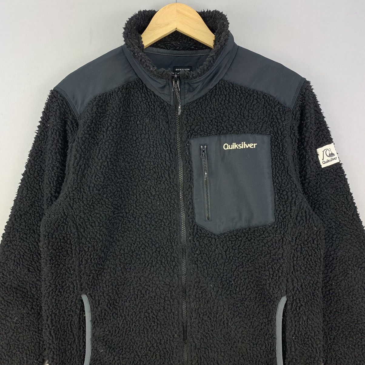 Quiksilver Quicksilver Fleece Zipper Black Sweater Jacket Size US M / EU 48-50 / 2 - 4 Thumbnail