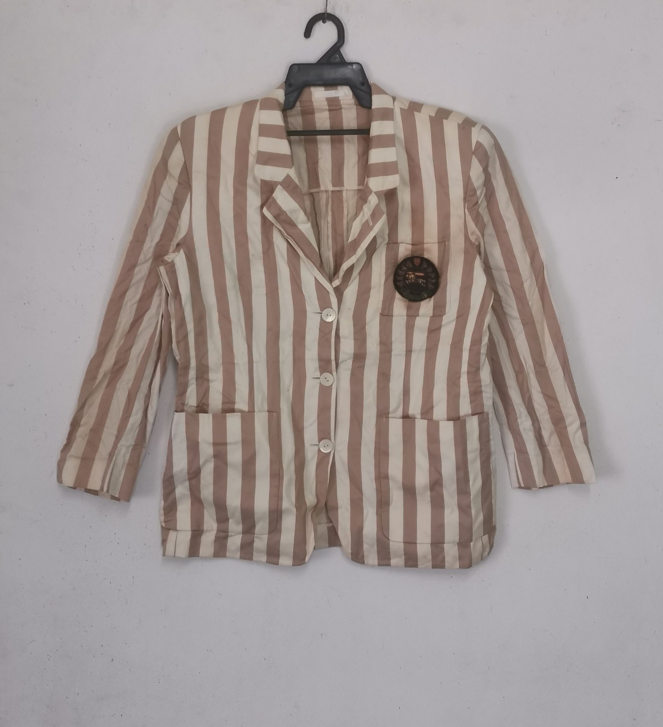 Burberry Rare Burberry blazers striped design Size M / US 6-8 / IT 42-44 - 1 Thumbnail