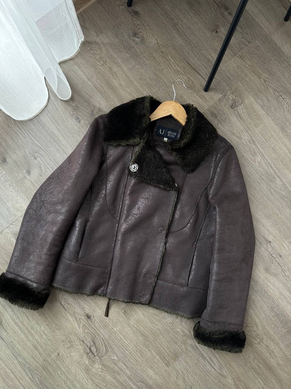 Armani × Vintage Vintage Armani Jeans Faux Fur Womesn Jacket Size L / US 10 / IT 46 - 4 Thumbnail