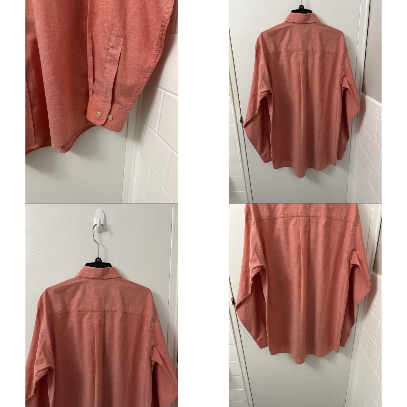 Vintage L.L. Bean Shirt Mens S Red Chambray Button-Down Oxford Traditional Fit Long Sleeve Solid Rose 248929 Size US S / EU 44-46 / 1 - 8 Thumbnail