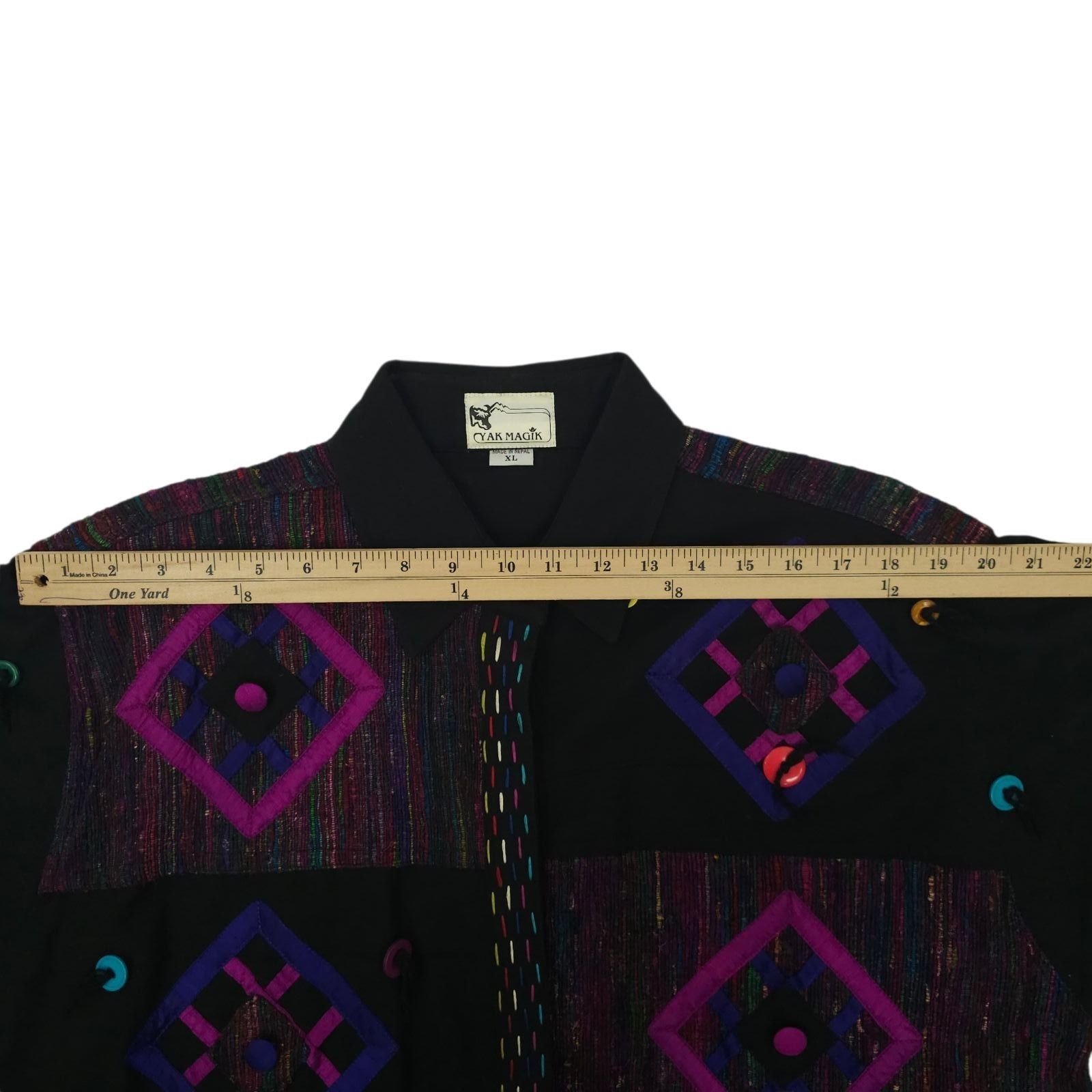 Other Yak Magik Jacket XL Geometric Oversized Blazer Vintage 90s Size XL / US 12-14 / IT 48-50 - 4 Thumbnail