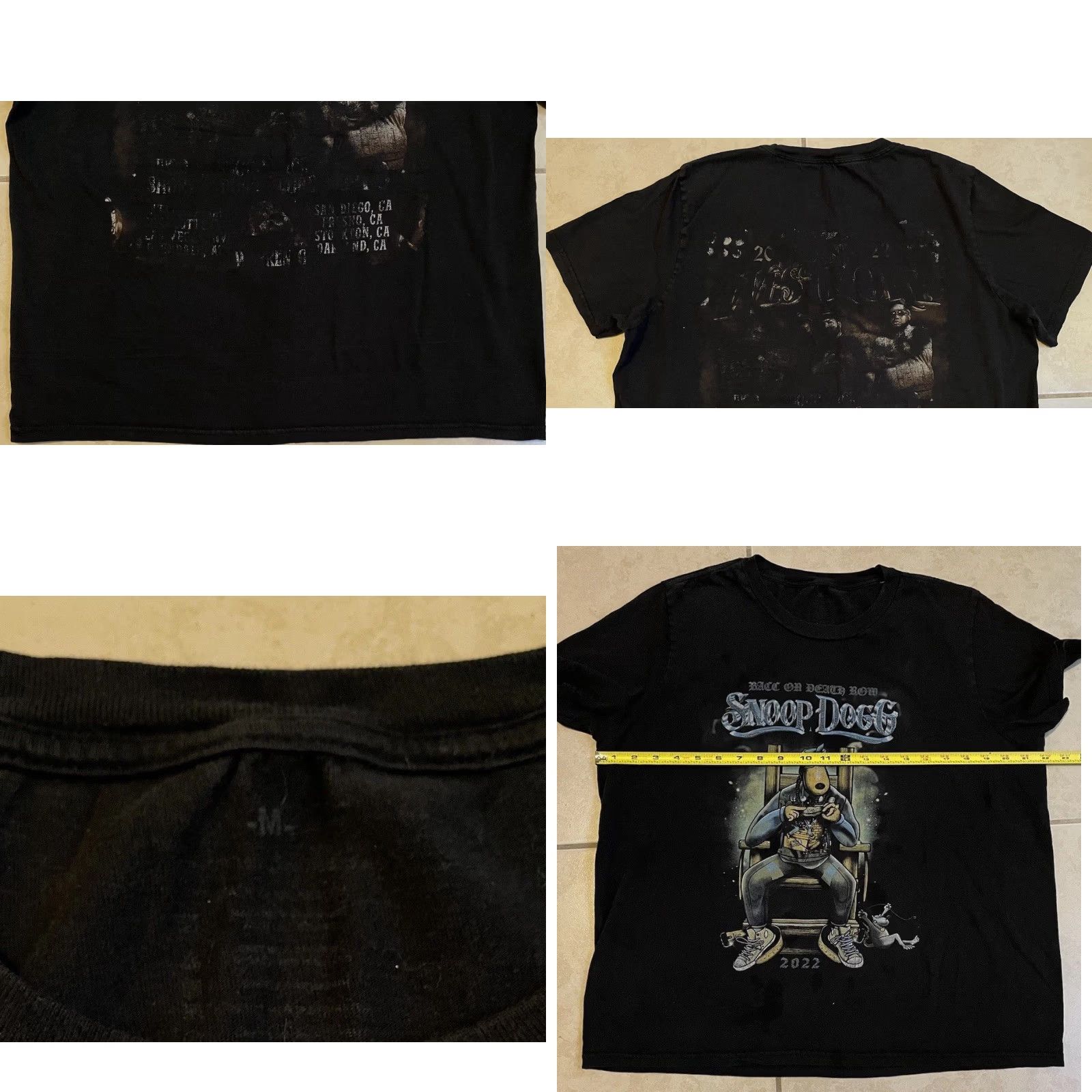 Vintage VINTAGE 2022 Snoop Dogg Faded Distress Tour Shirt M Warren G Ice Cube Hip Hop Grunge Y2K Shirt Mens Black 90s Concert Tour Vintage Boxy Size US M / EU 48-50 / 2 - 9 Thumbnail