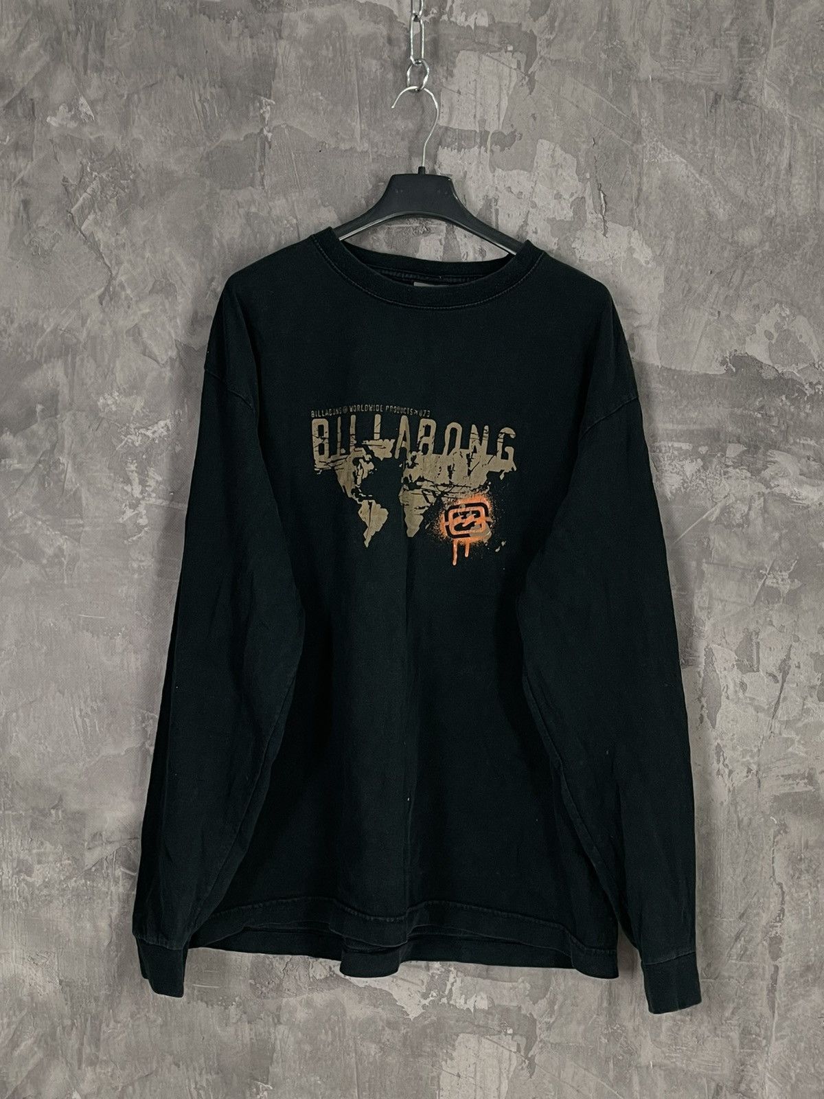 Billabong × Vintage BILLABONG Vintage Sweatshirt Y2k Style Overprint Longsleeve Size US L / EU 52-54 / 3 - 1 Thumbnail
