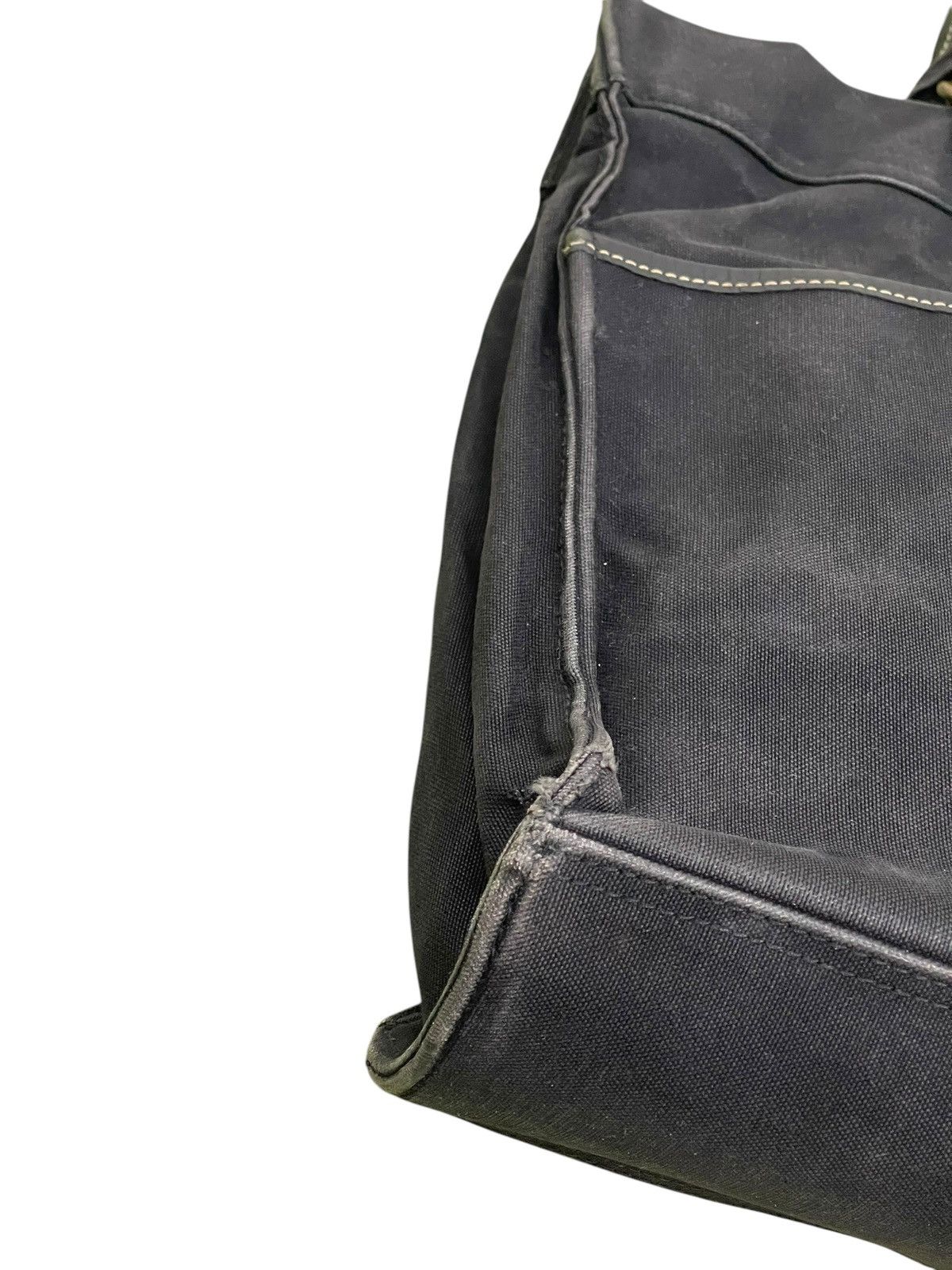 Genuine Leather Leather Cotton Duck Kinoshohampu Japan Faded Tote Bag 1🟩6 Size ONE SIZE - 13 Thumbnail