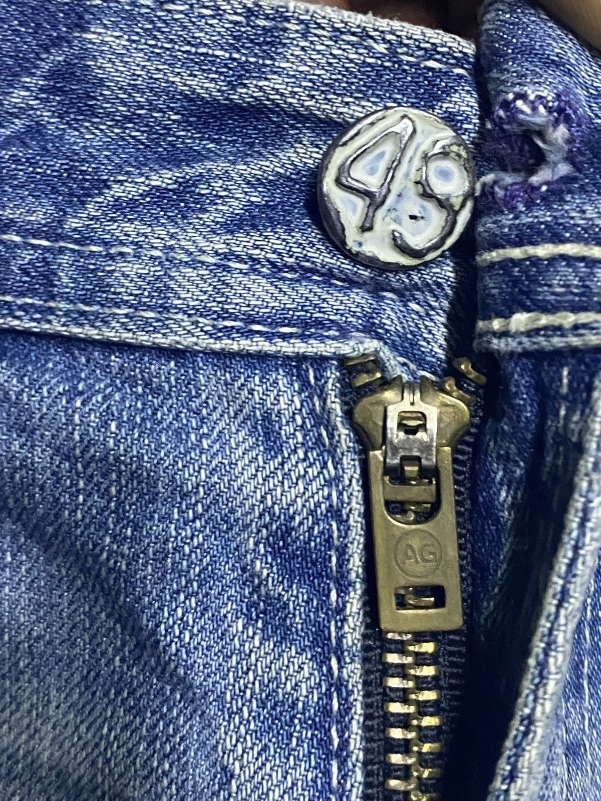 AG Adriano Goldschmied Vtg Ag Adriano Goldschmied Straight Leg DistressedJeans Size US 32 / EU 48 - 12 Thumbnail