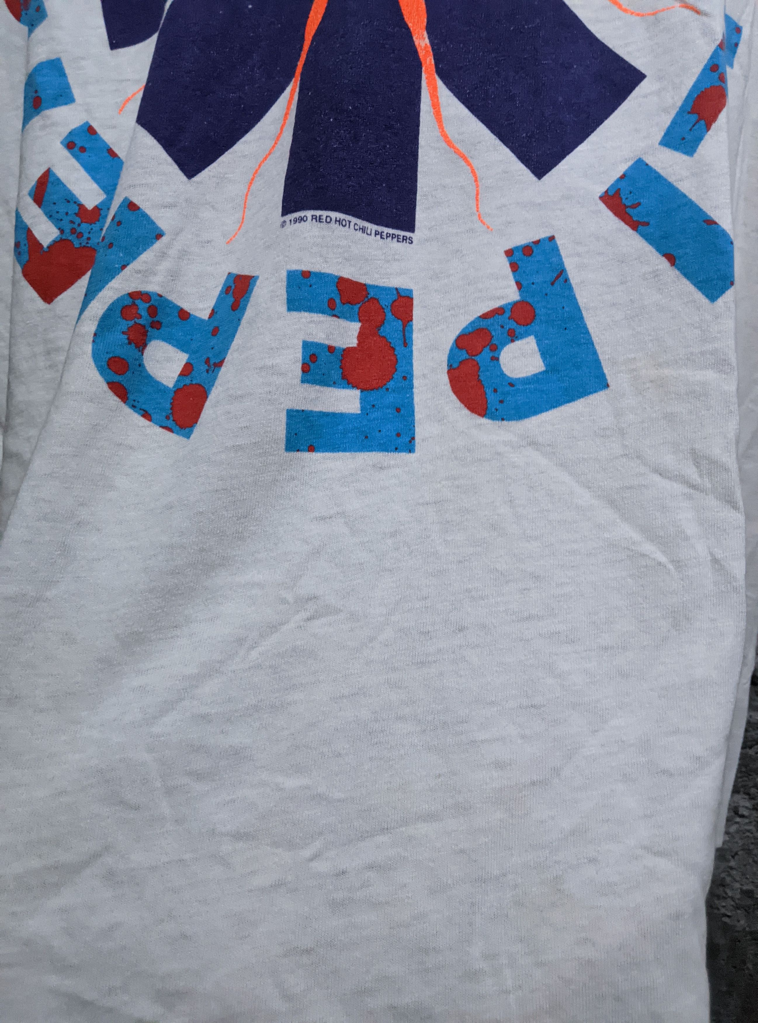Band Tees Vintage 1990 thrashed red hot chili peppers sperm t shirt Size US XL / EU 56 / 4 - 9 Thumbnail