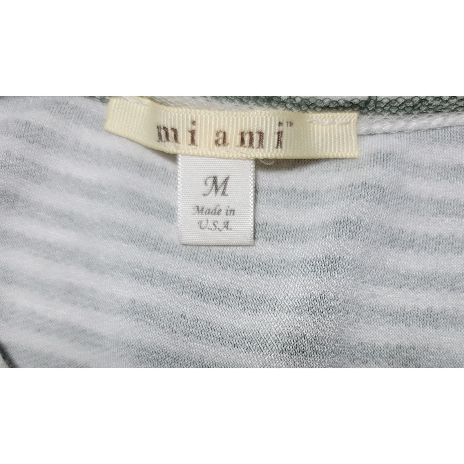 Other Miami Green White Striped Crochet Hem Medium Lightweight Size M / US 6-8 / IT 42-44 - 4 Thumbnail
