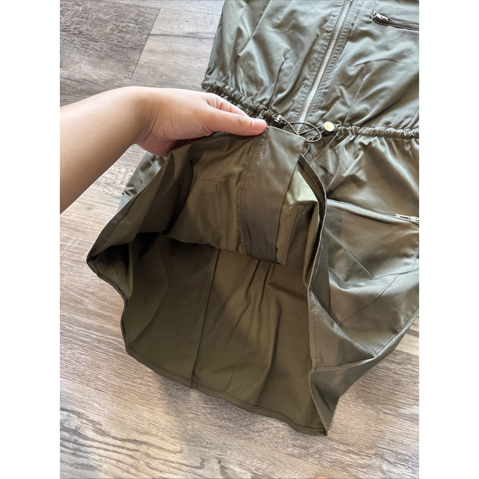 Zara NWT Zara Size S Dark Khaki Strapless Dress Brand New Size S / US 4 / IT 40 - 7 Thumbnail