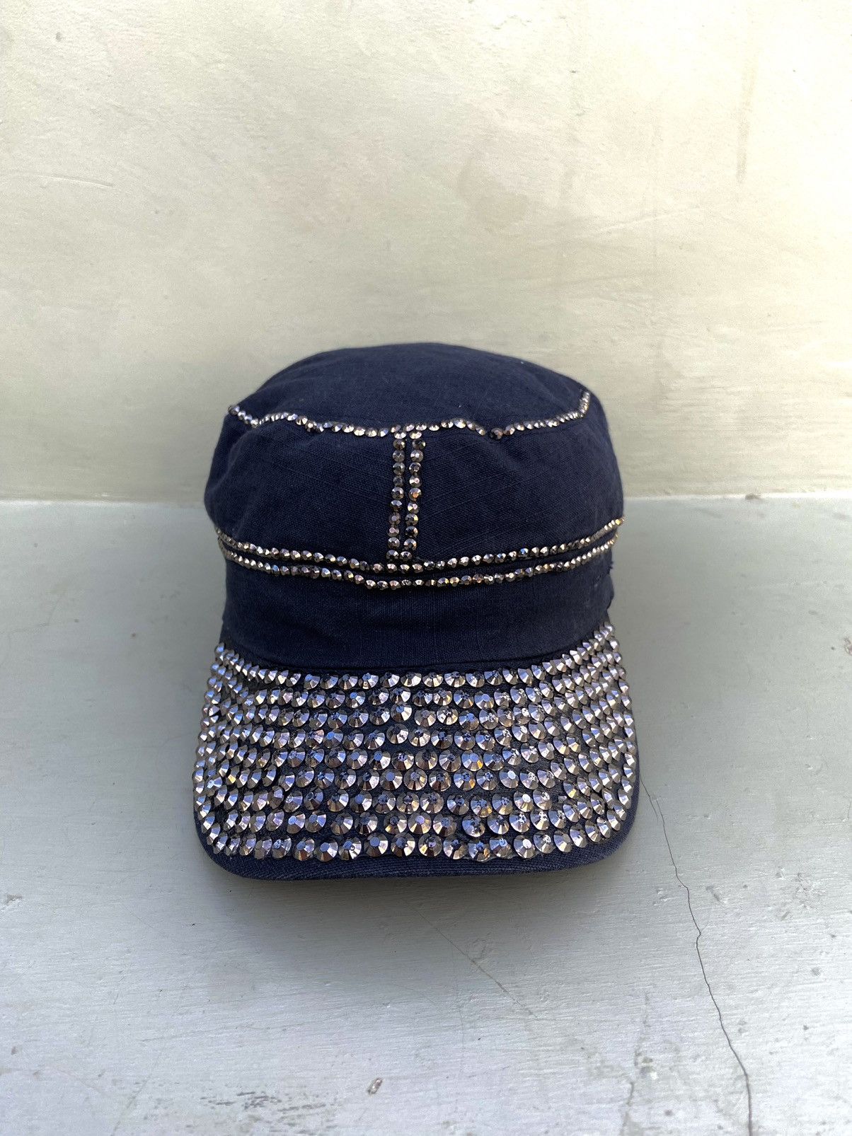 If Six Was Nine 2000s punk iron studs patrol hat | Grailed