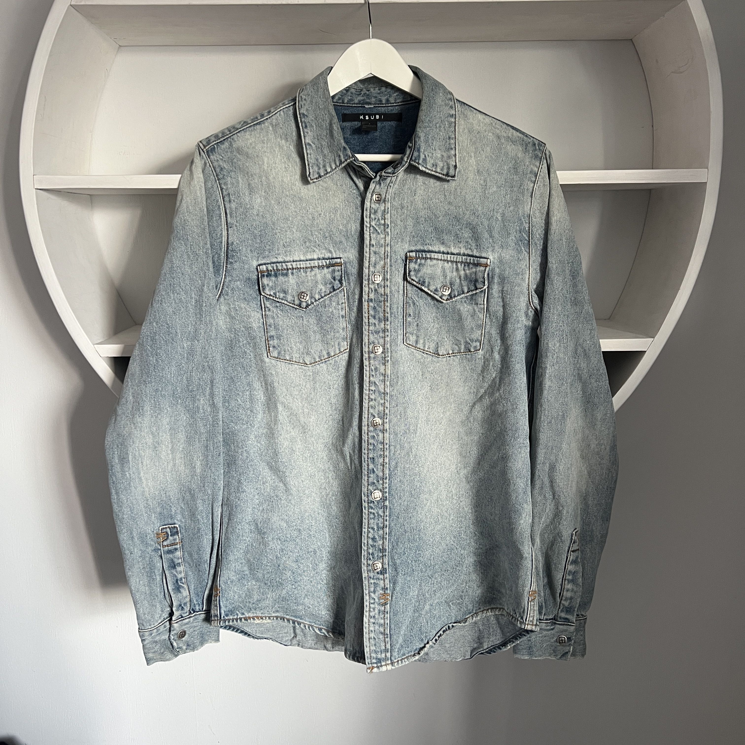 Ksubi KSUBI FRONTIER RECHARDGE Blue Denim Shirt Size US S / EU 44-46 / 1 - 1 Thumbnail