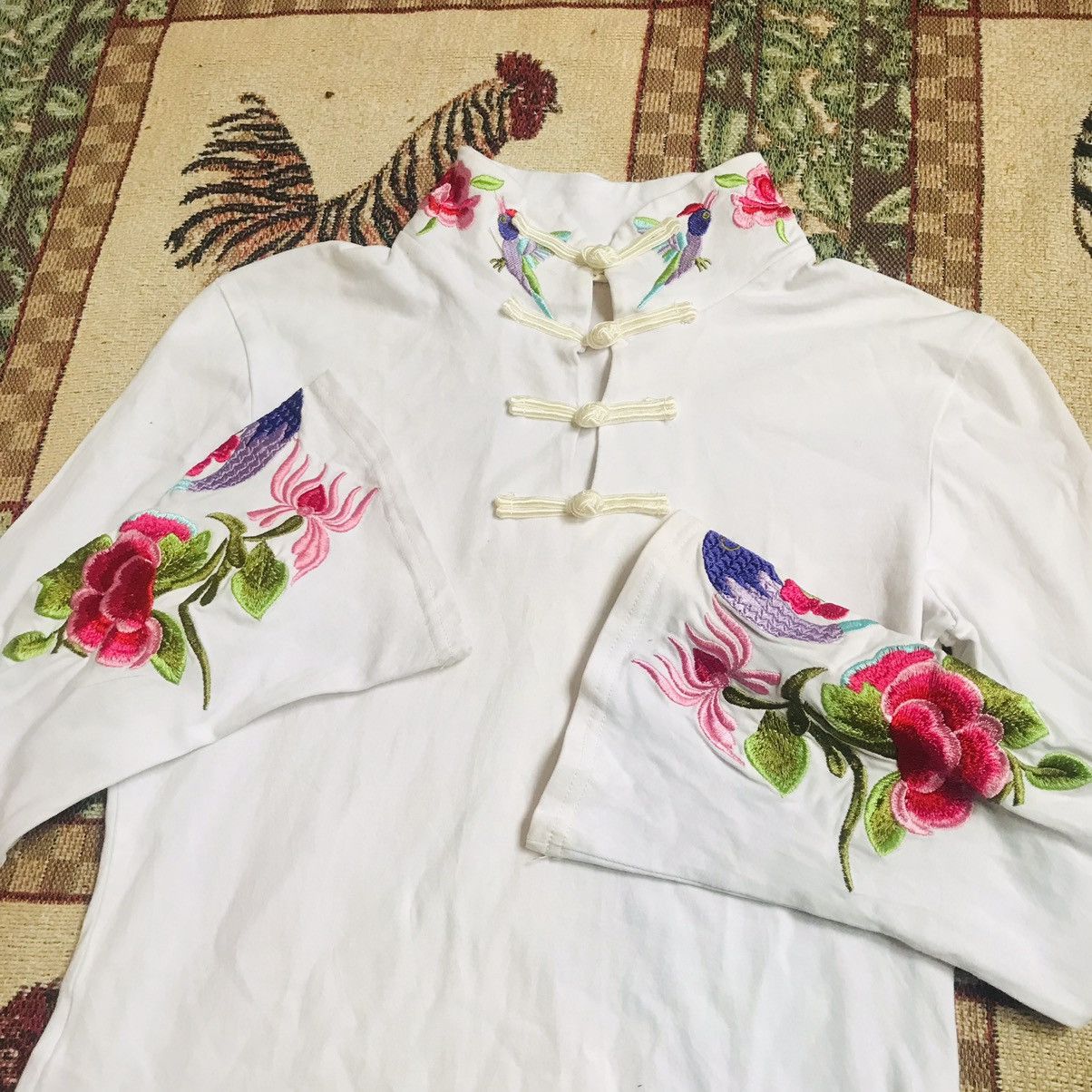 Handmade × Vintage Handmade Embroidery Toggle Button Long Sleeve Size L / US 10 / IT 46 - 1 Thumbnail