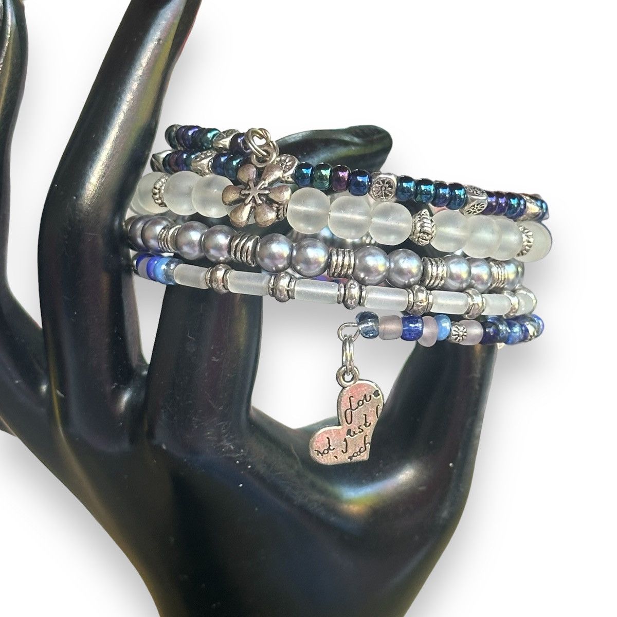 Other Blue and white beaded wrap bracelet Size ONE SIZE - 2 Thumbnail