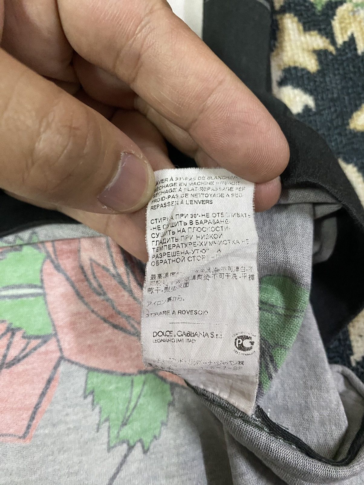 Dolce & Gabbana Dolce & Gabbana Grey Printed Cotton Crewneck Size US M / EU 48-50 / 2 - 10 Thumbnail