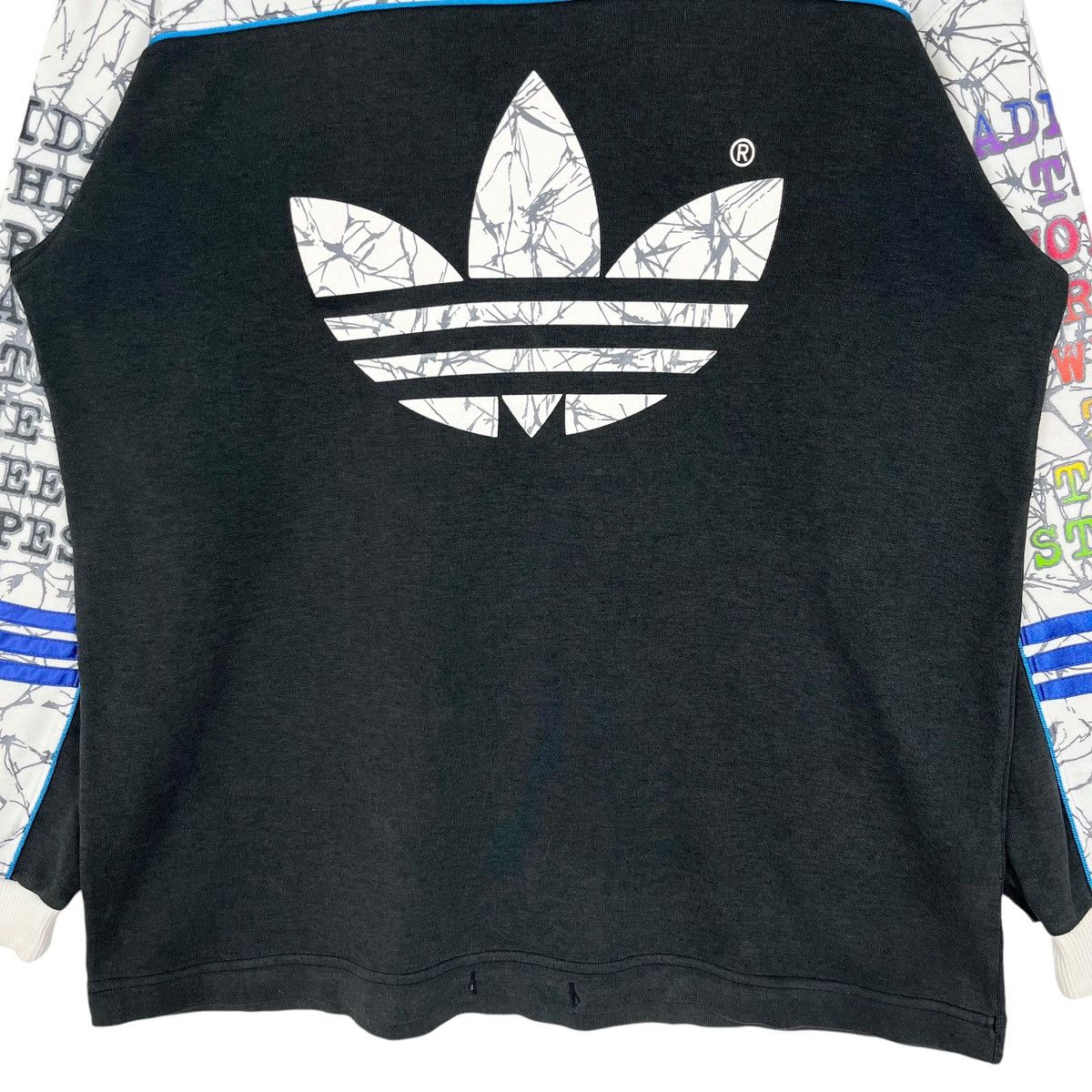 Adidas × Vintage Vintage 90s Adidas Trefoil Big Logo Sweatshirt Size US L / EU 52-54 / 3 - 5 Thumbnail