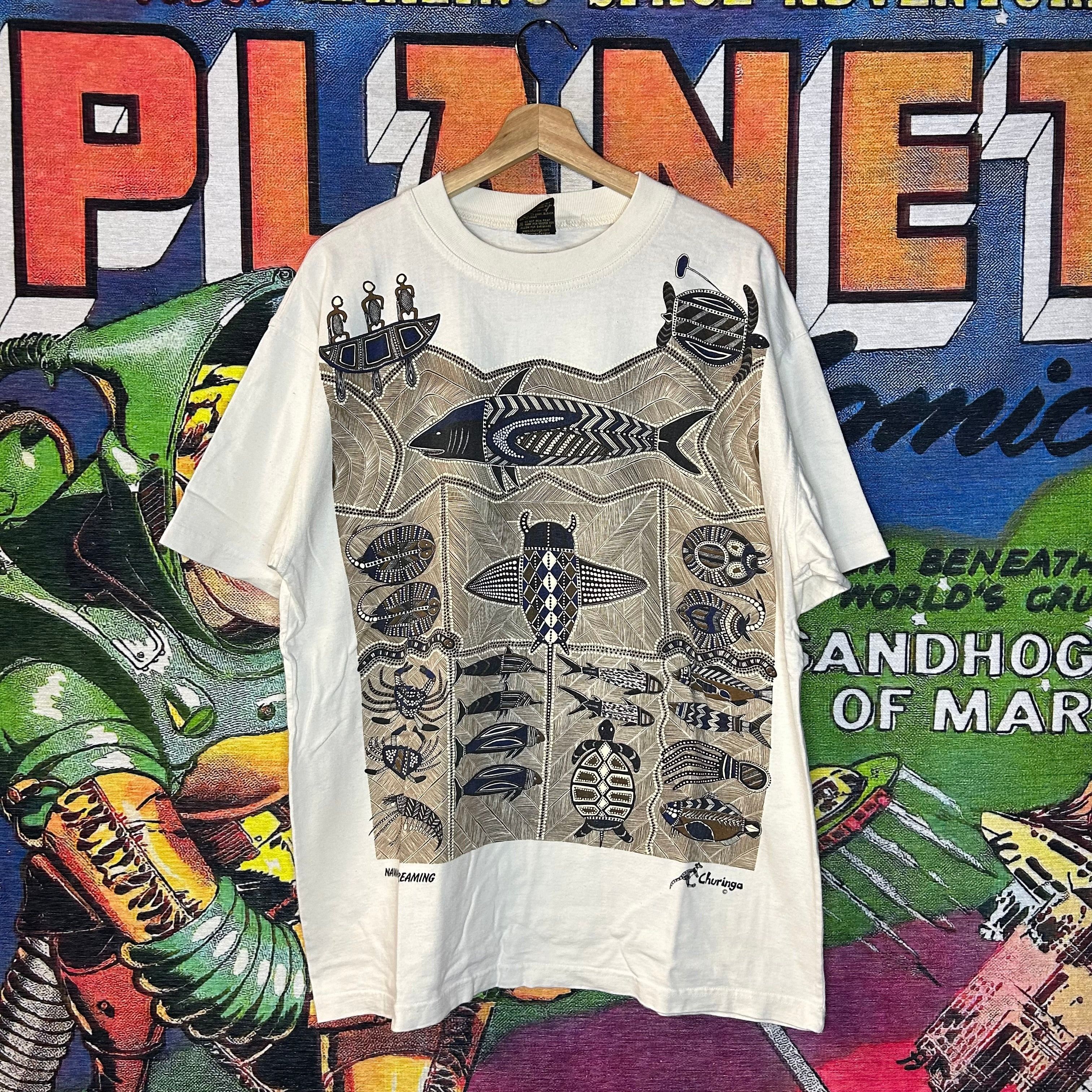 Vintage Vintage 90s Sea Australia Tribal Tee Size Large Size US L / EU 52-54 / 3 - 1 Thumbnail