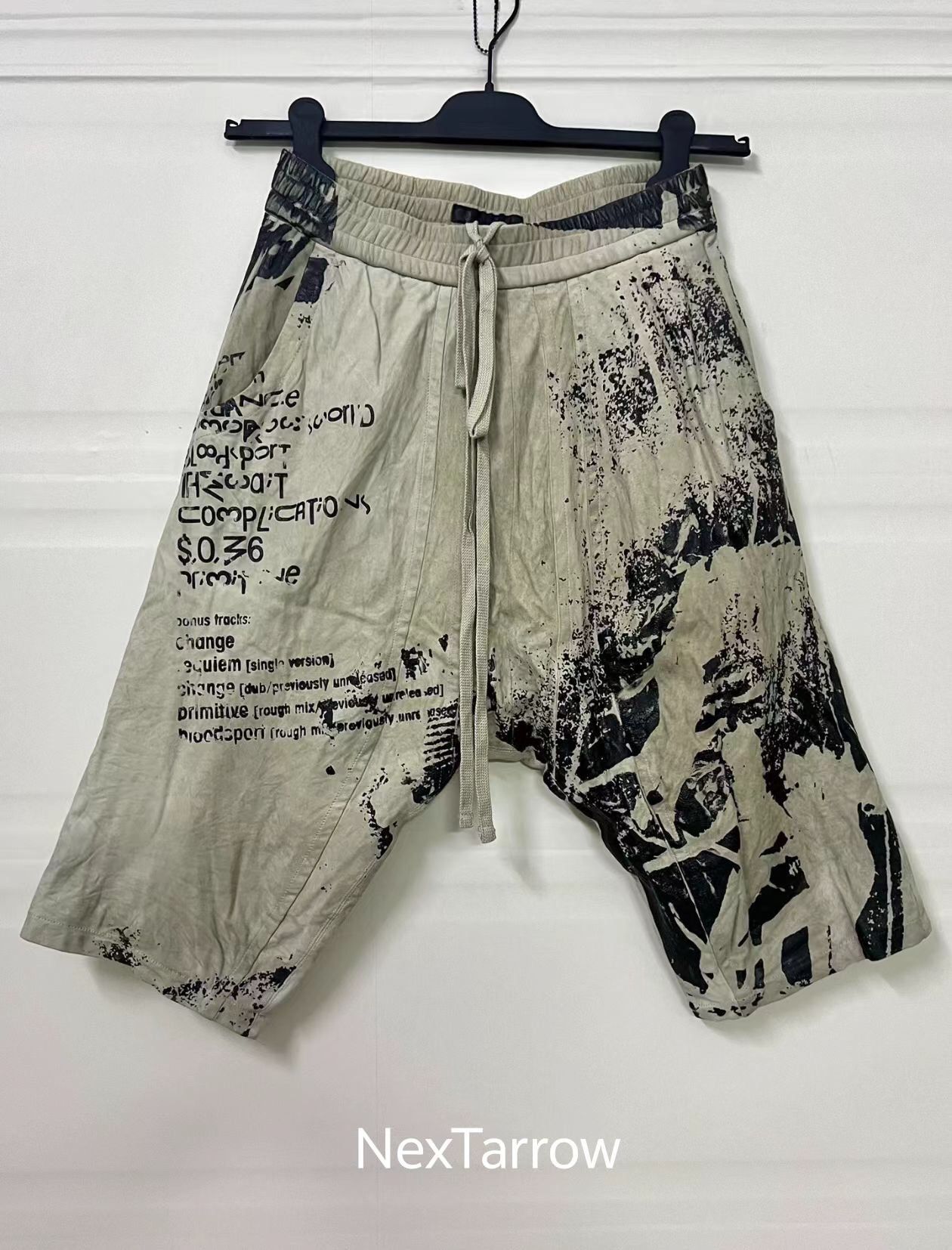 Julius Julius_7 frosted leather loose crotch seven quarter pants Size US 31 - 1 Thumbnail