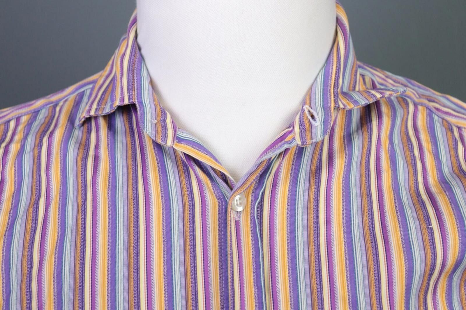 Etro Etro Multicolor Stripe Long Sleeve Button Down Shirt Size 39 Size US M / EU 48-50 / 2 - 4 Thumbnail