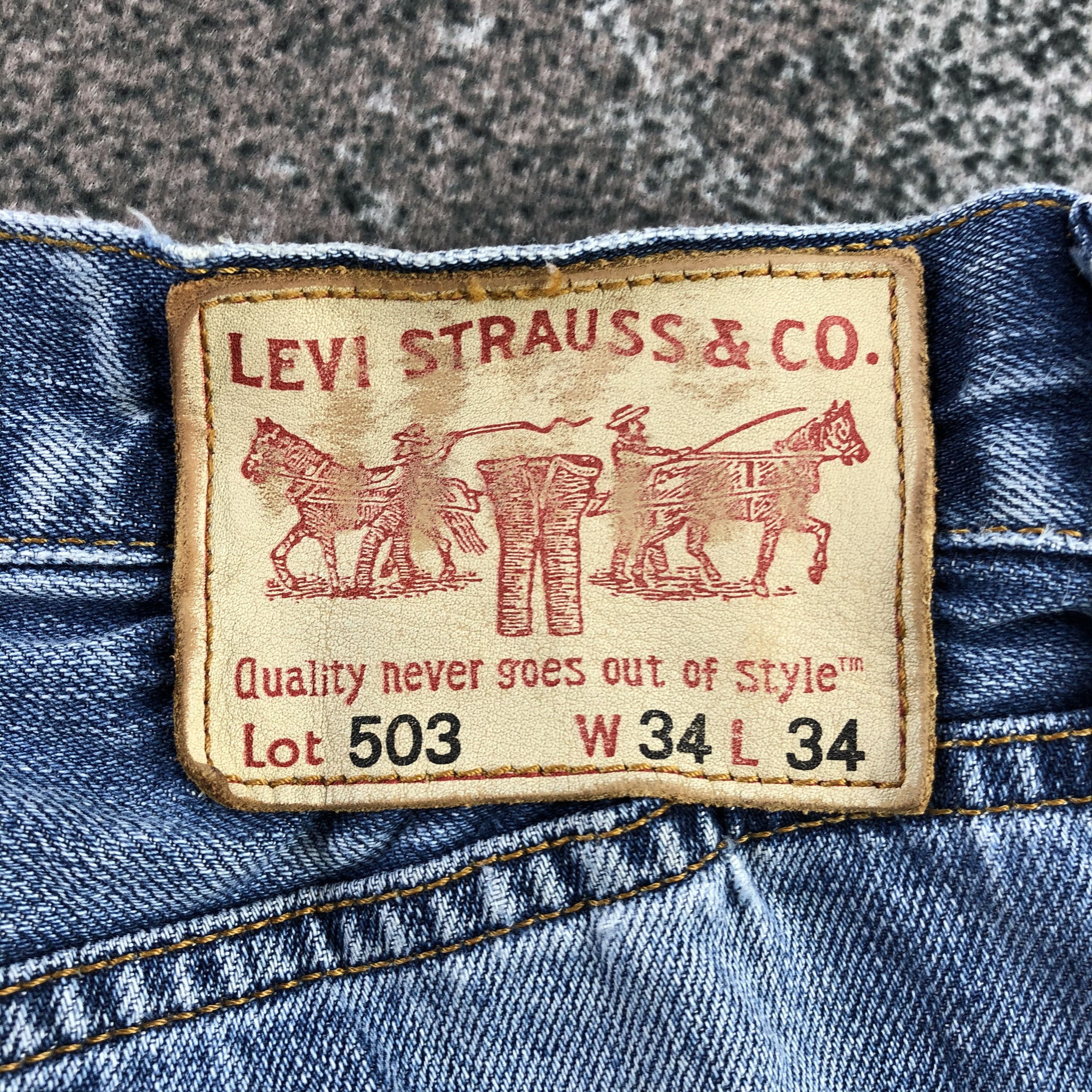 Levi's Vintage Levi's 503 Jeans Faded Blue Denim KJ1469 Size US 33 - 5 Thumbnail