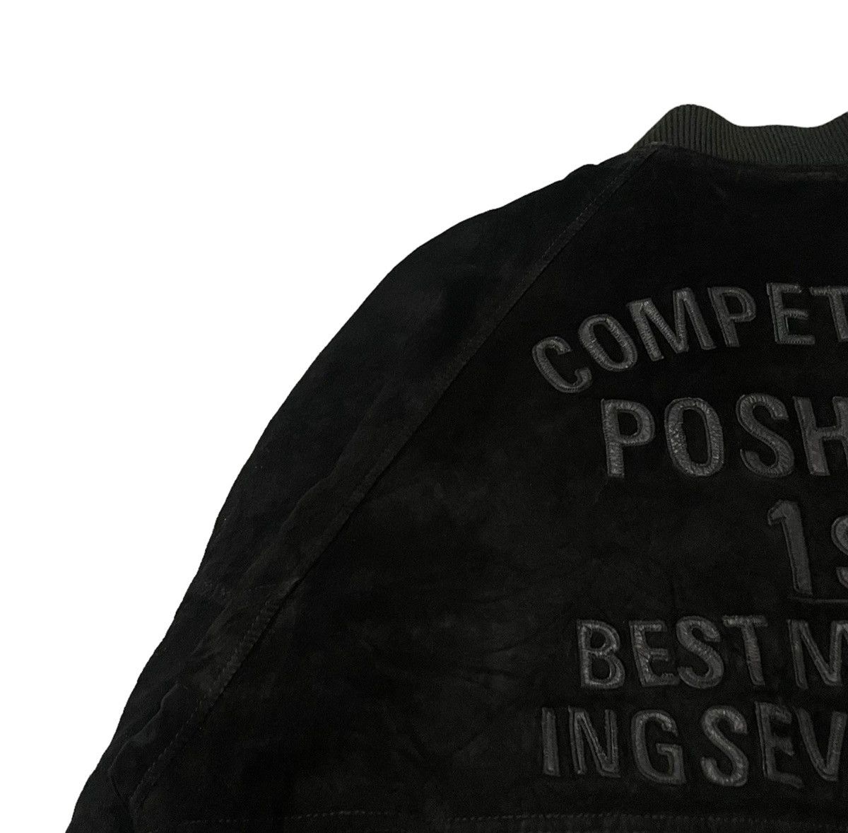 Japanese Brand Vintage Poshboy Blackout Pig Skin Leather Varsity Jacket Size US L / EU 52-54 / 3 - 16 Thumbnail