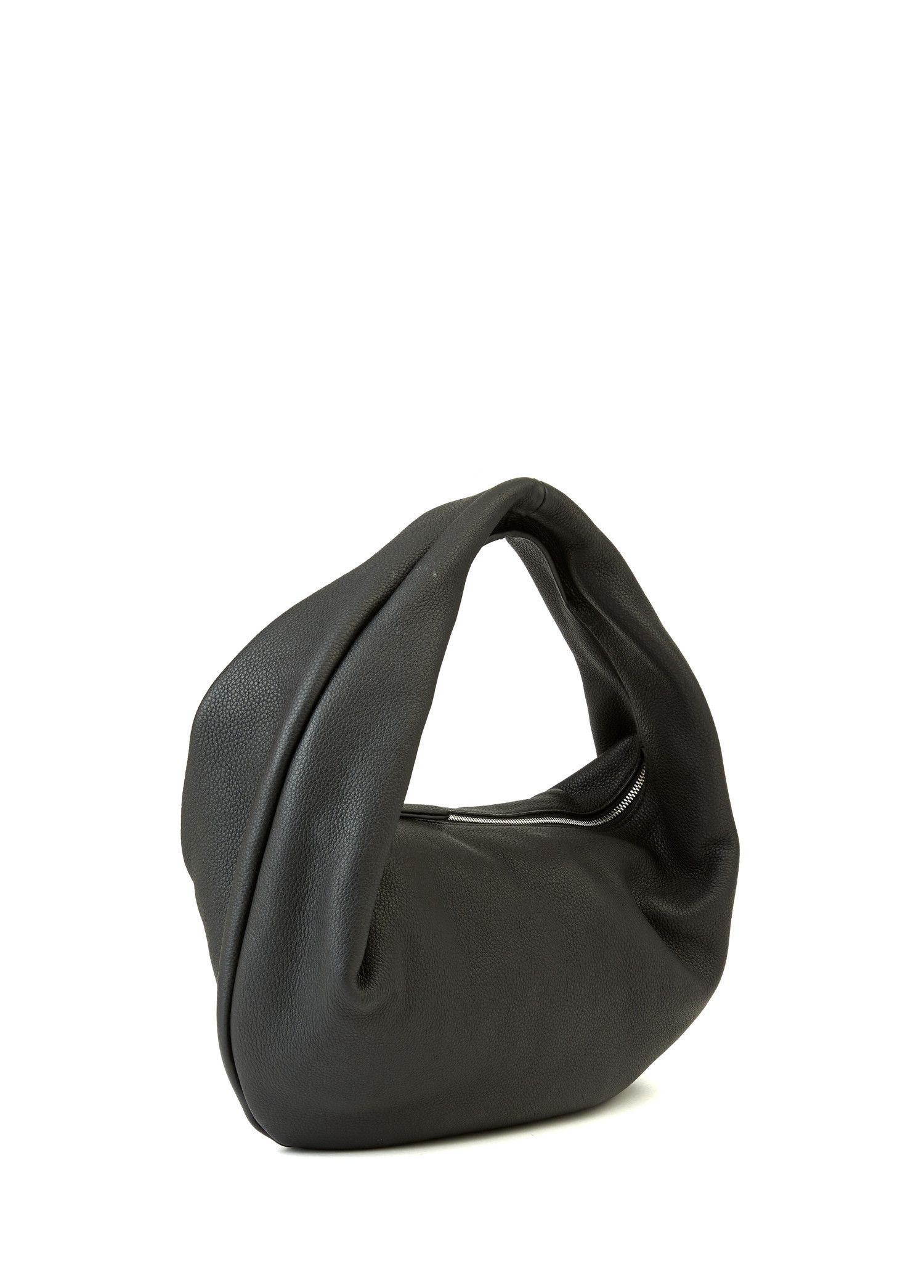KHAITE KHAITE Olivia medium black grained leather hobo bag Size ONE SIZE - 3 Thumbnail