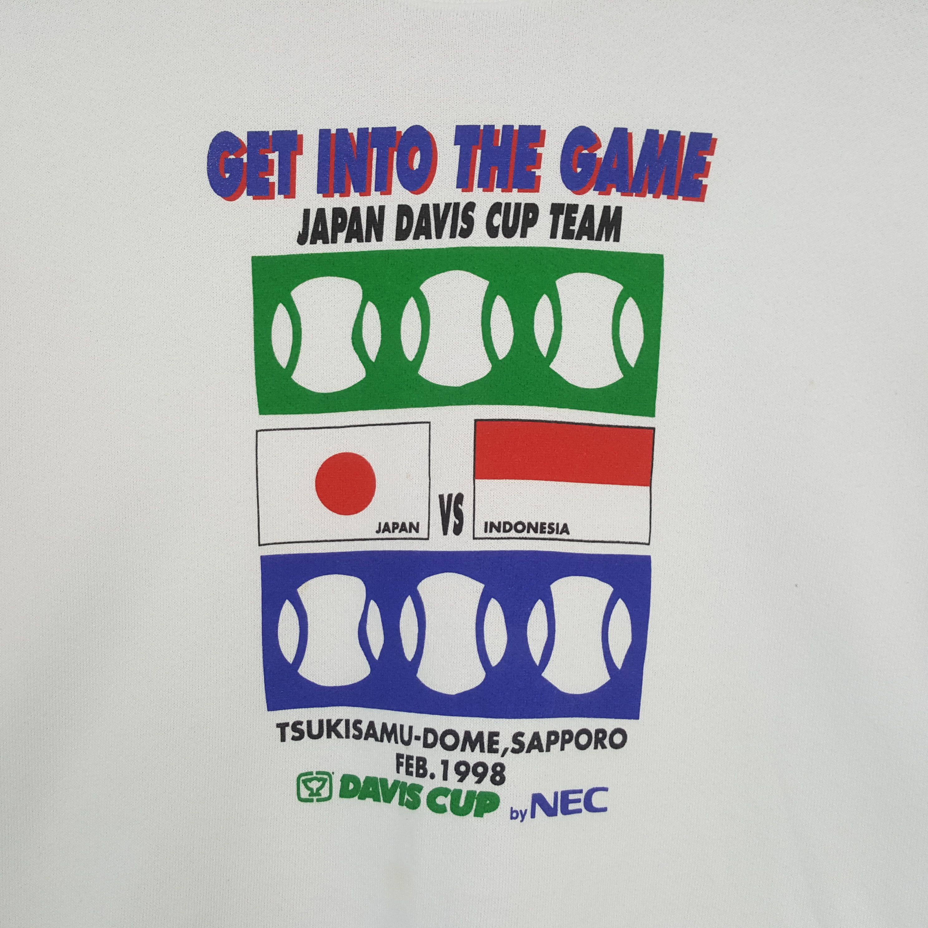 Fruit Of The Loom × Vintage Vintage Japan Tennis Davis Cup Team Sweatshirt C287N32 Size US M / EU 48-50 / 2 - 2 Thumbnail