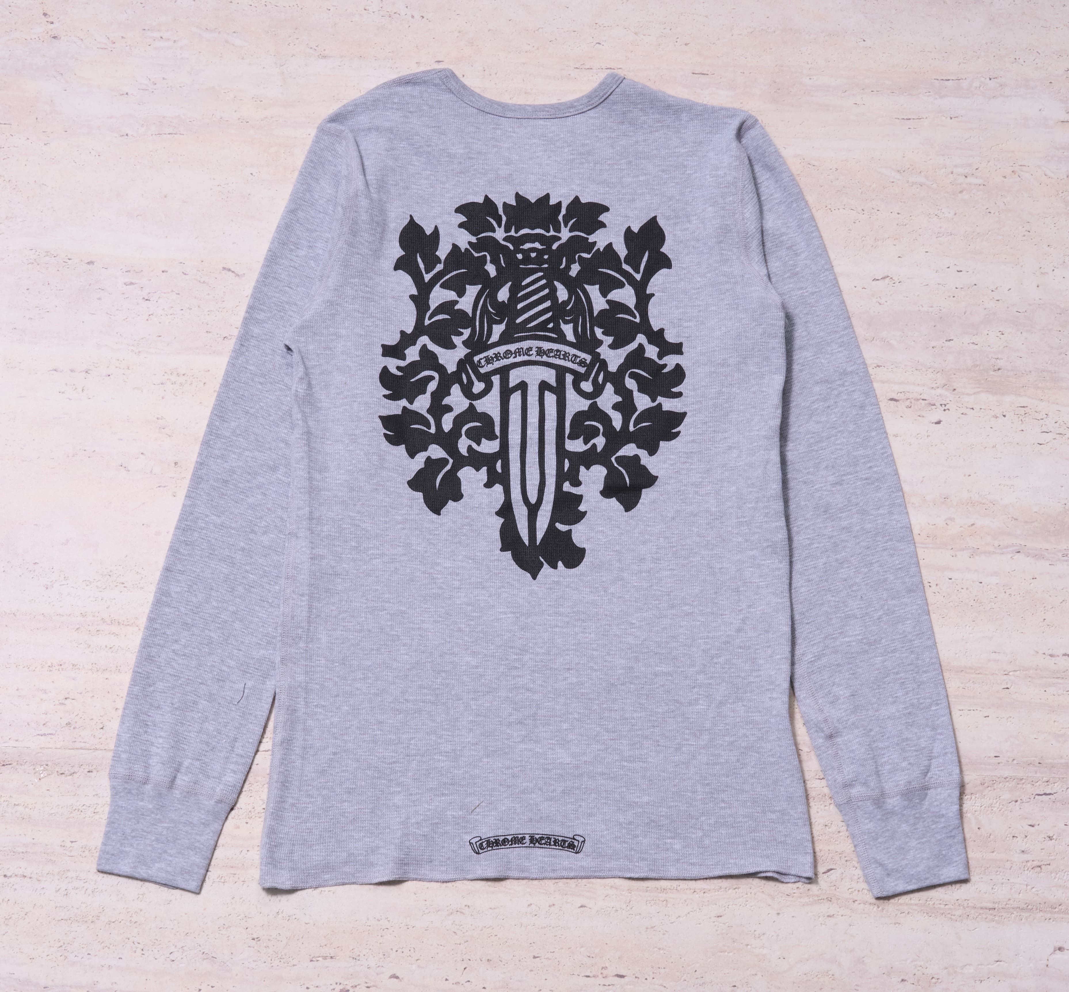 トップス Chrome Hearts Dagger Thermal Long Tee M Buy Chrome Hearts Dagger Long-Sleeve Thermal T-Shirt 'Black