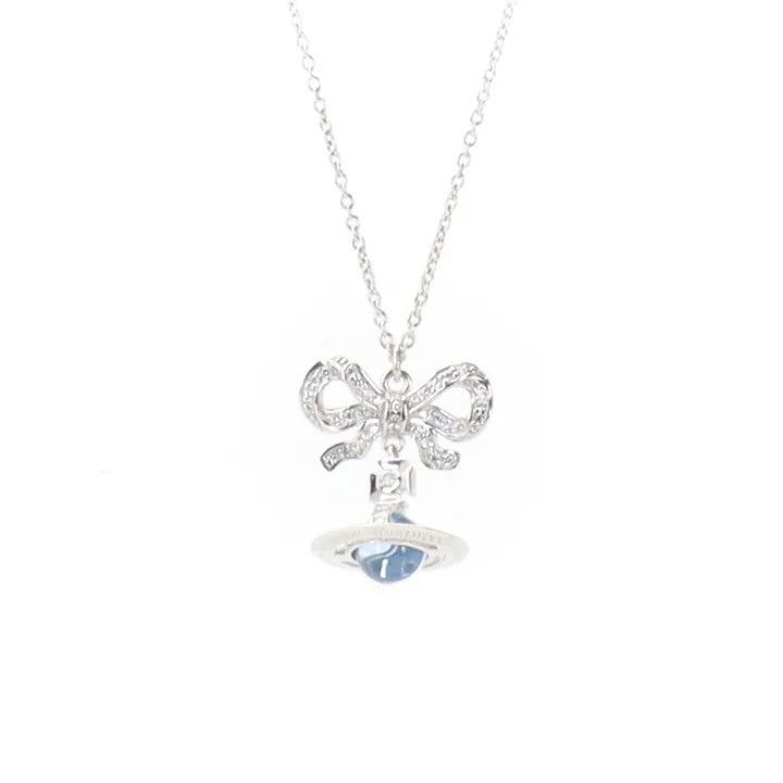 Vivienne Westwood Vivienne Westwood Octavie Blue Pendant Necklace -2507 Size ONE SIZE - 2 Thumbnail