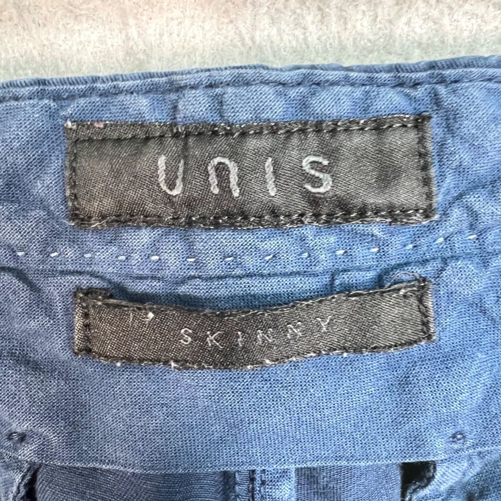 Unis Unis Pants Mens 32 Blue Gio Skinny Fit Cotton Chino Size US 32 / EU 48 - 3 Thumbnail