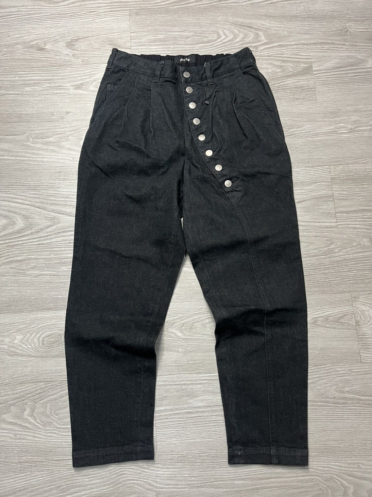 CABANE de ZUCCa × Issey Miyake × Japanese Brand Cabane De Zucca Asymmetrical Multi Button Denim Size US 30 / EU 46 - 1 Thumbnail