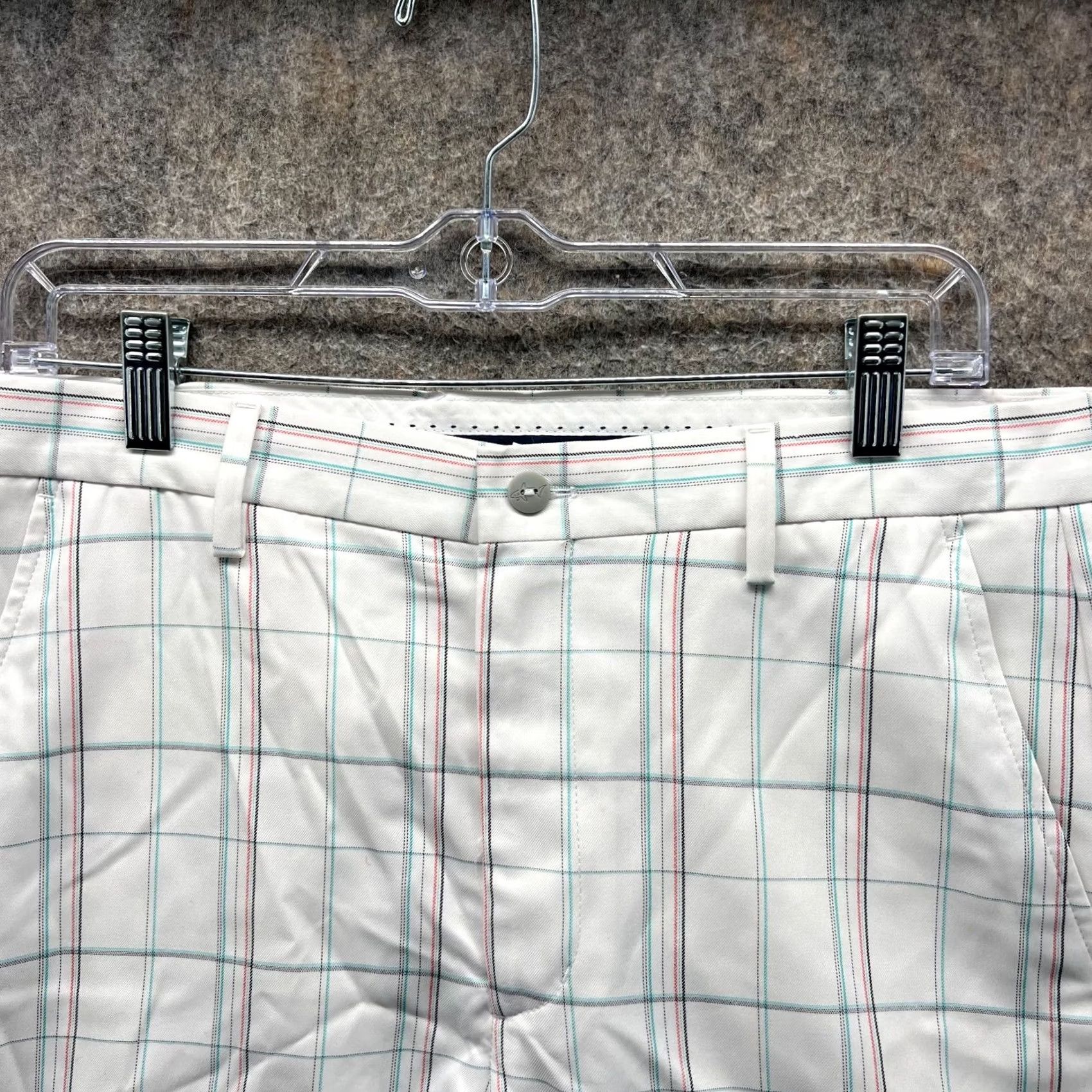Vintage Greg Norman Shorts Mens 32 White Chino Flat Front Canvas Golf Golfer Glen Check Size US 32 / EU 48 - 6 Thumbnail