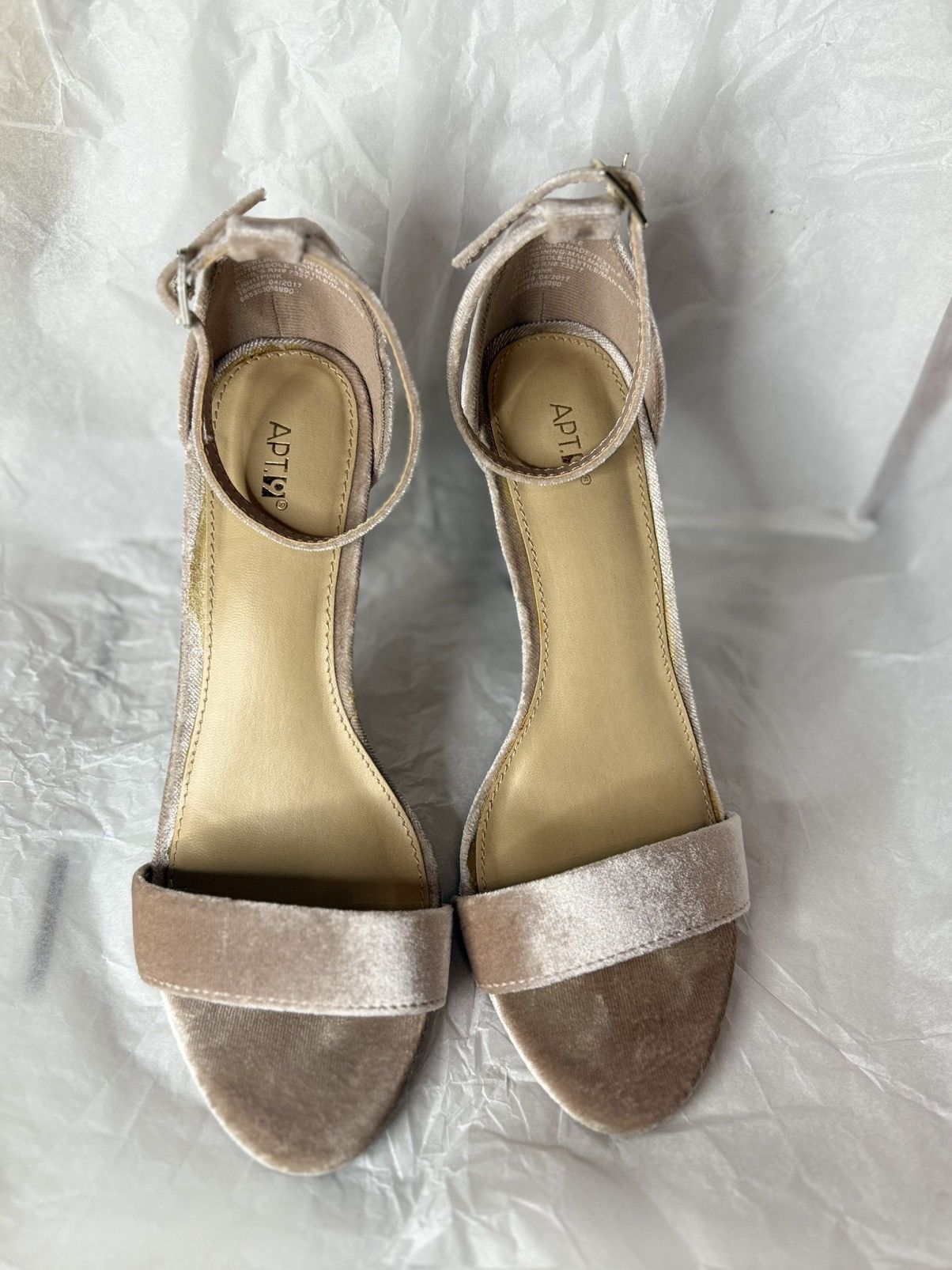 Apt. 9 APT. 9 Women’s Blush Pink Velvet Ankle Strap Heels – Size 7 Size US 7 / IT 37 - 2 Thumbnail