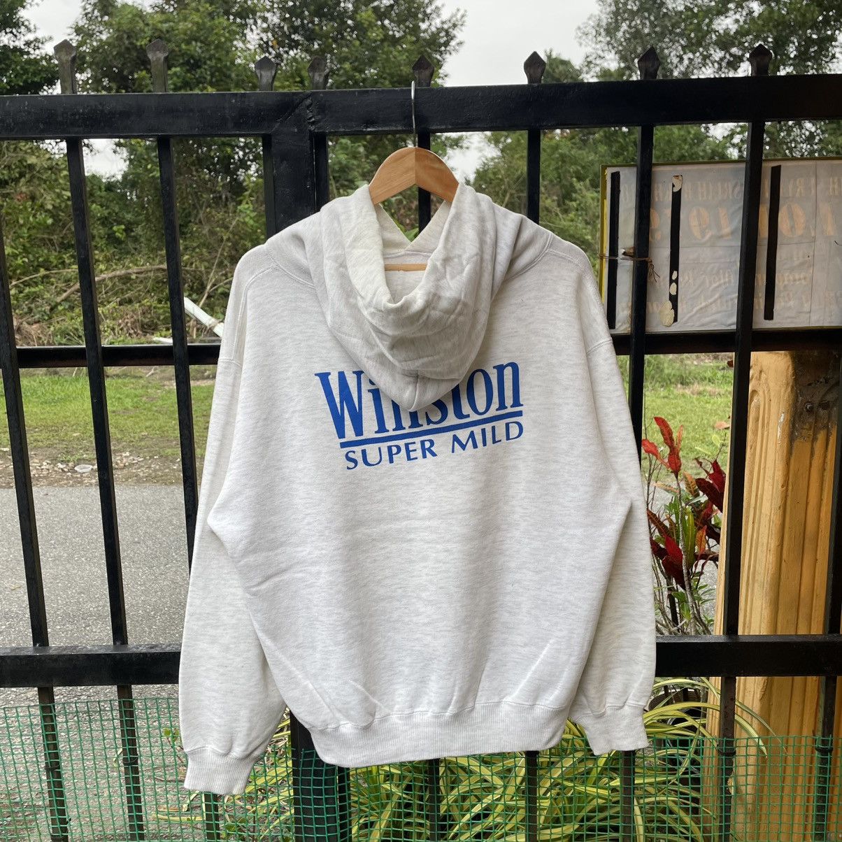 Vintage 🔥Vintage 90s Winston Mild Big Logo Pullover Boxy Hoodie Size US M / EU 48-50 / 2 - 1 Thumbnail