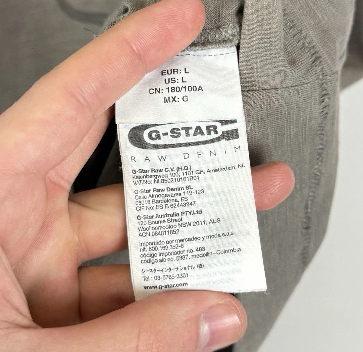 G-Star G-Star Raw Basil Short Sleeve Crew Neck T-shirt Gray Top Big Size US L / EU 52-54 / 3 - 9 Thumbnail