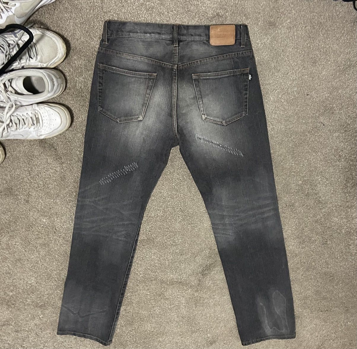 KIKS TYO HEAVILY distressed Japanese jeans Size US 34 / EU 50 - 2 Thumbnail