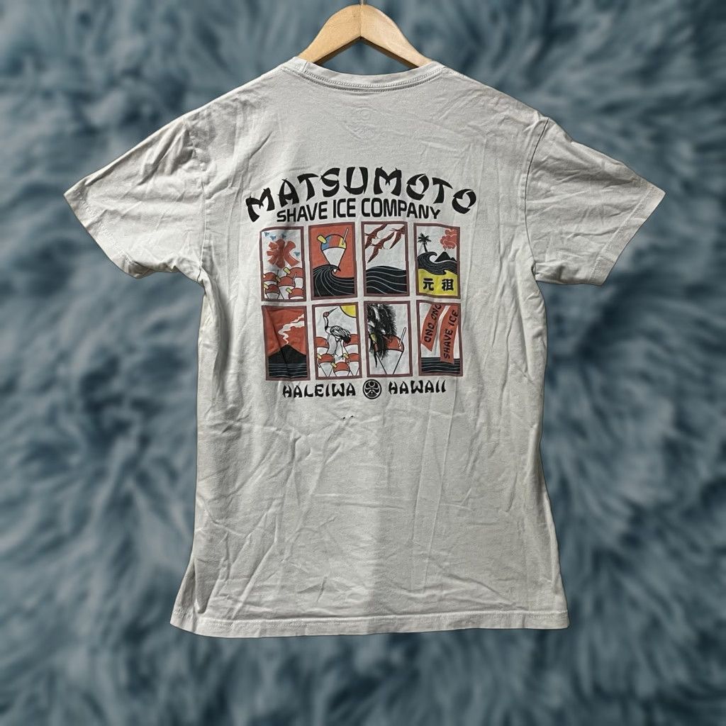 Vintage Matsumoto Shave Ice T Shirt Beig e Small Distressed 2 Sided Crew Neck Men Short Sleeve Vintage No Size US S / EU 44-46 / 1 - 1 Thumbnail