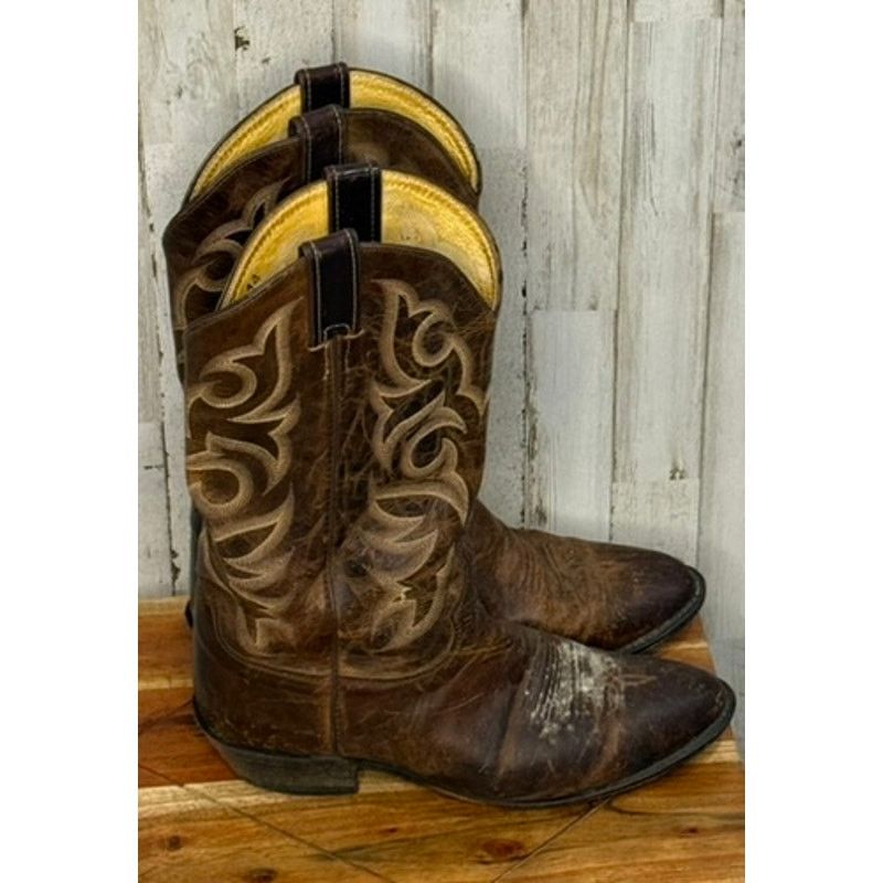 Justin Justin Men's Western Cowboy Boots Brown Leather Size 10.5 D Size US 10.5 / EU 43-44 - 1 Thumbnail