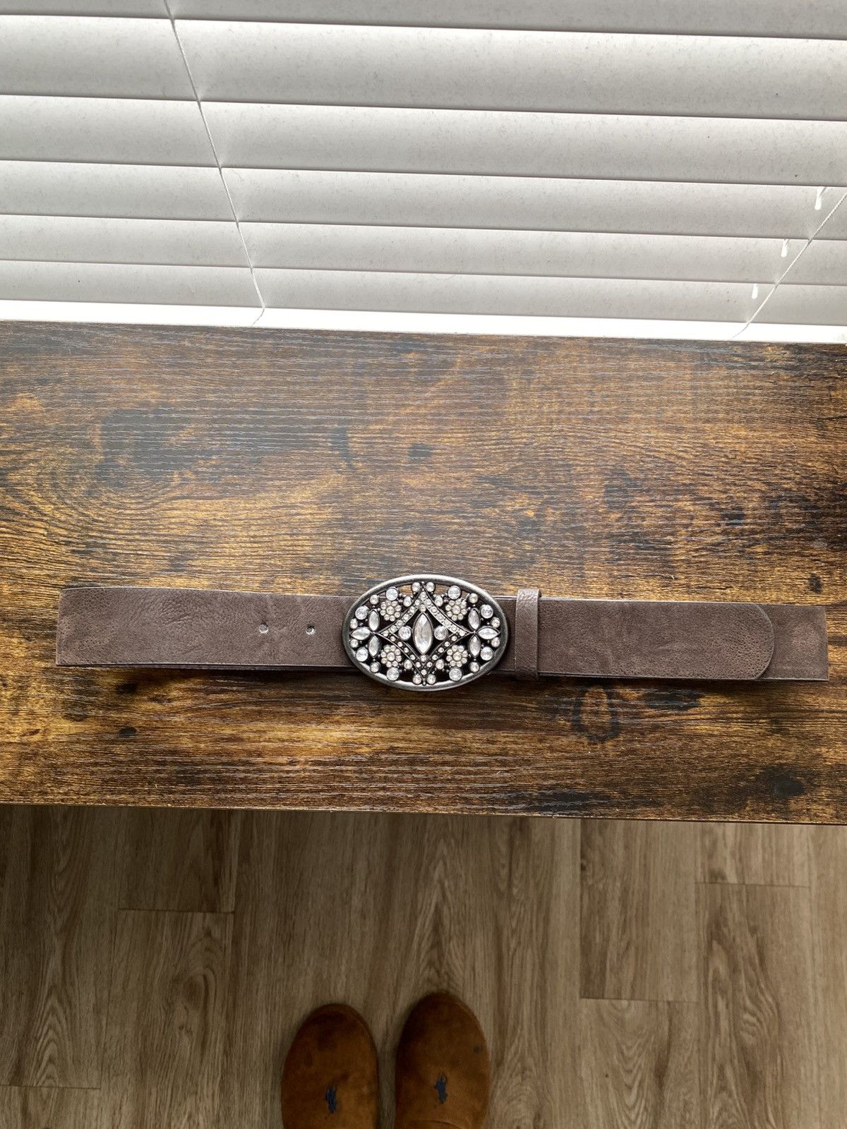 Other Y2K Brown Crystal Buckle Belt Size ONE SIZE - 2 Thumbnail