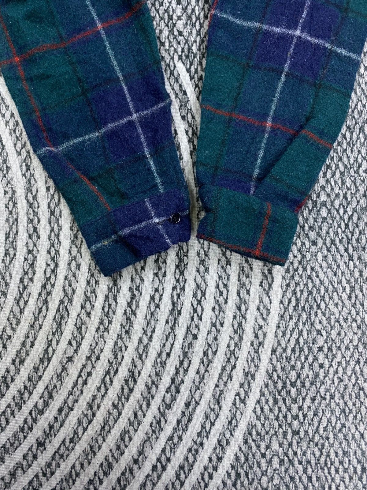 Vintage Vintage Swanndri N.Zealand Green Checked Halfzip Wool Jacket Size US M / EU 48-50 / 2 - 8 Thumbnail
