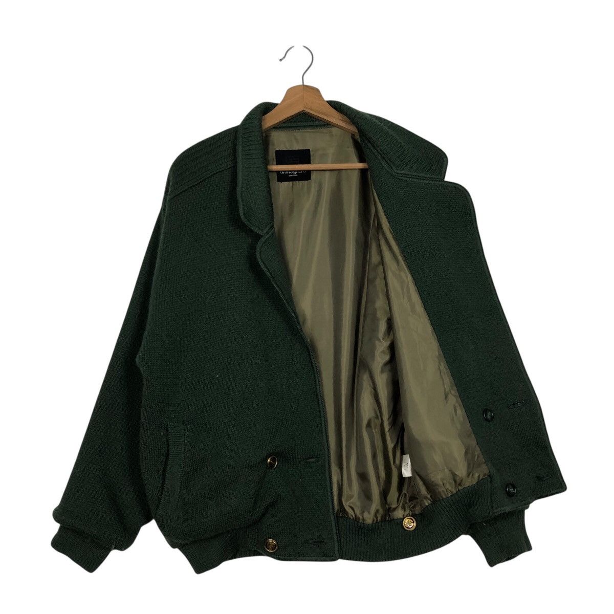 Japanese Brand Vintage GranSignore Double-Breasted Knit Bomber Jacket Size US M / EU 48-50 / 2 - 12 Thumbnail