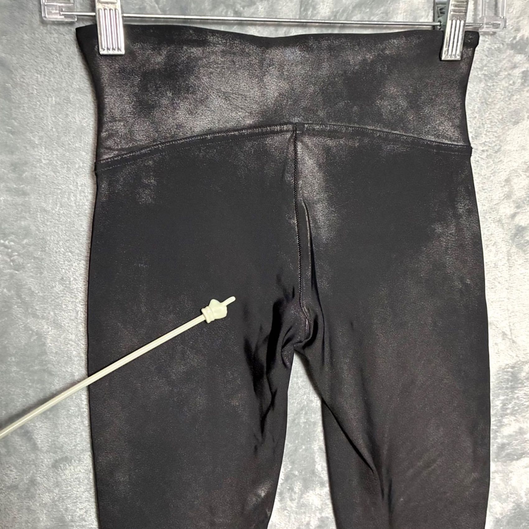 Spanx SPANX Faux Leather Moto Leggings Black High Waist Women's S Leggings Size 28" / US 6 / IT 42 - 4 Thumbnail