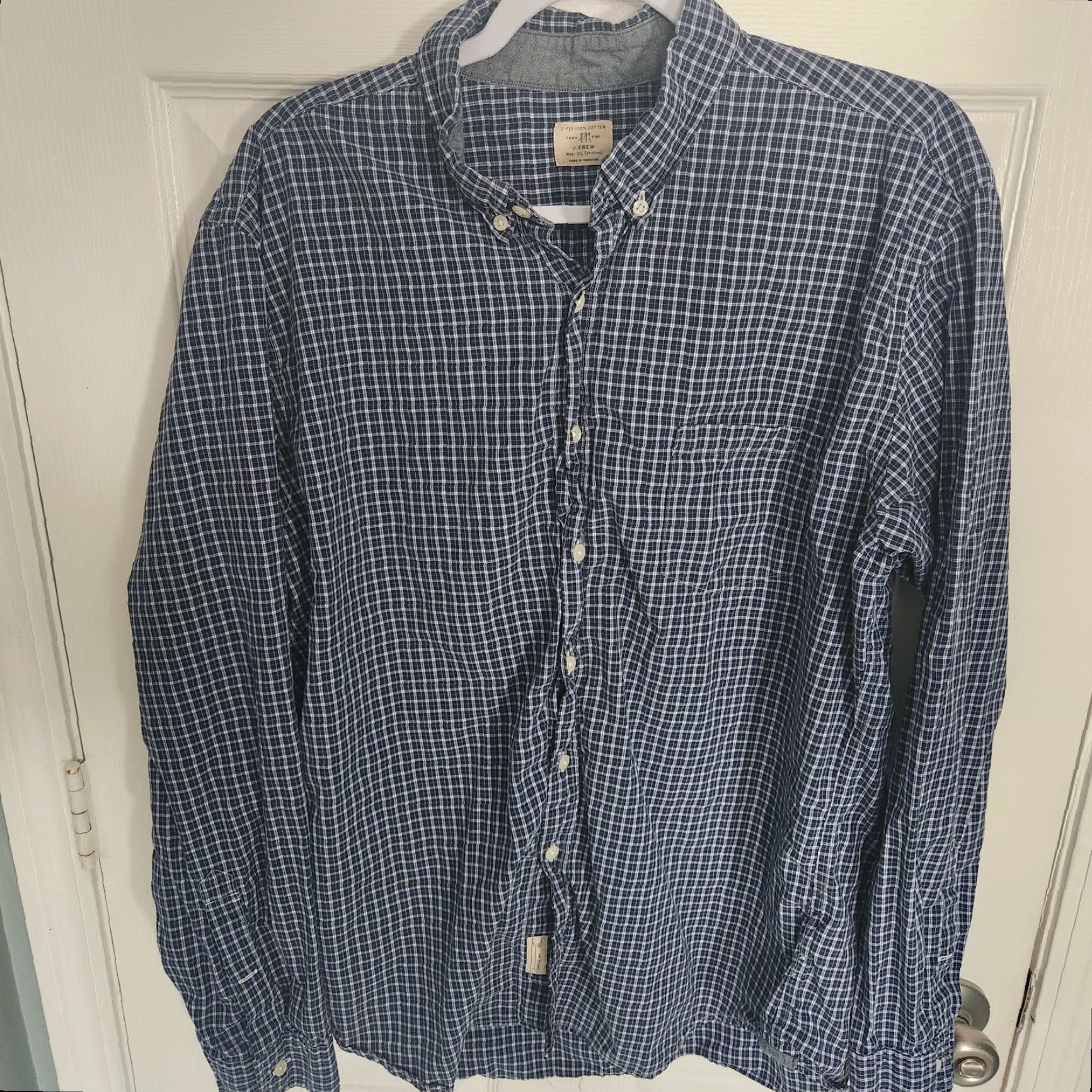 J.Crew J. Crew Button Up Shirt XL 4 Lot Men's Plaid Long Sleeve Cotton Button-Down Shirt Casual Weekend Classic Style Size US XL / EU 56 / 4 - 5 Thumbnail