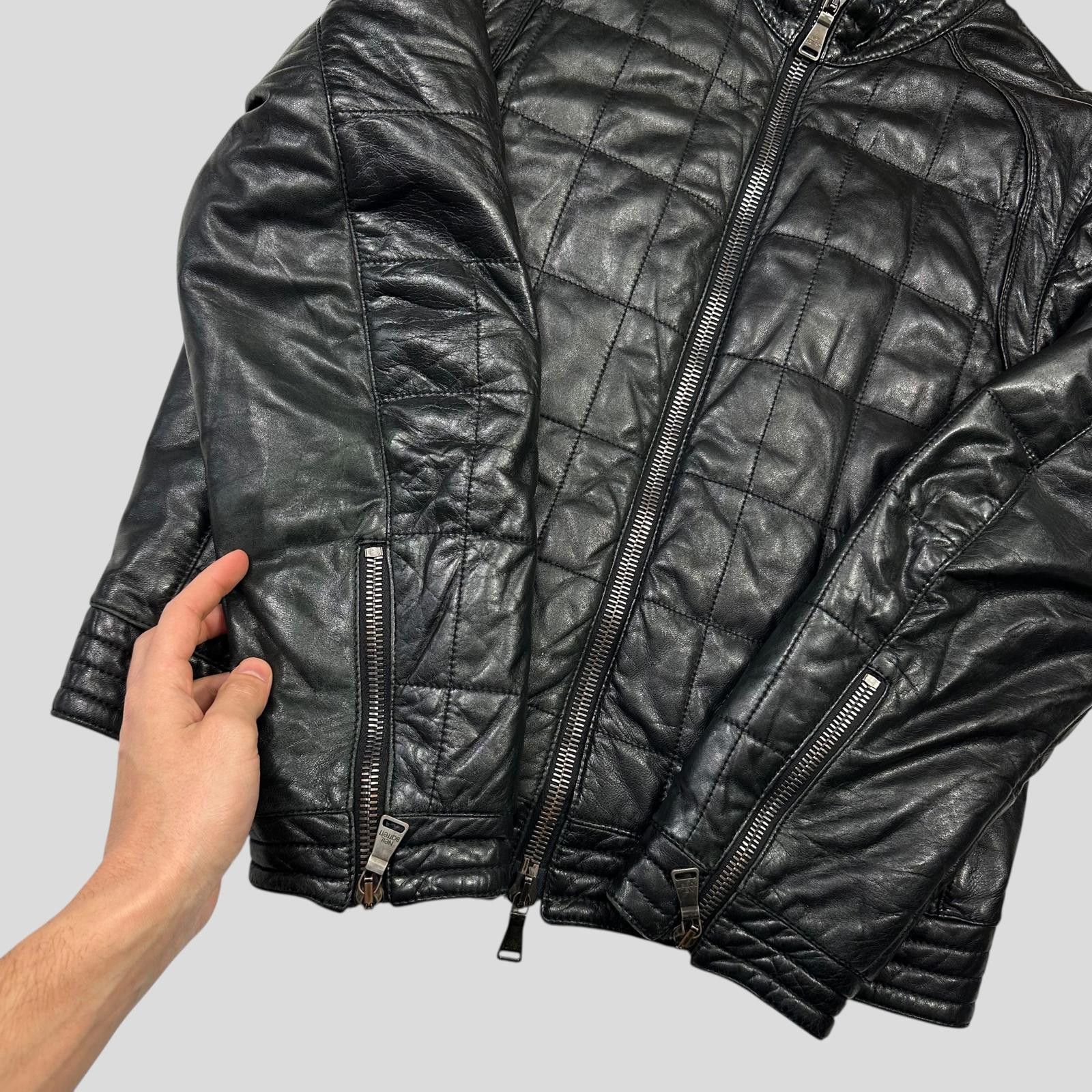 Neil Barrett Neil Barrett 00’s Lambskin Leather Moto Puffer Jacket - M/L Size US L / EU 52-54 / 3 - 6 Thumbnail