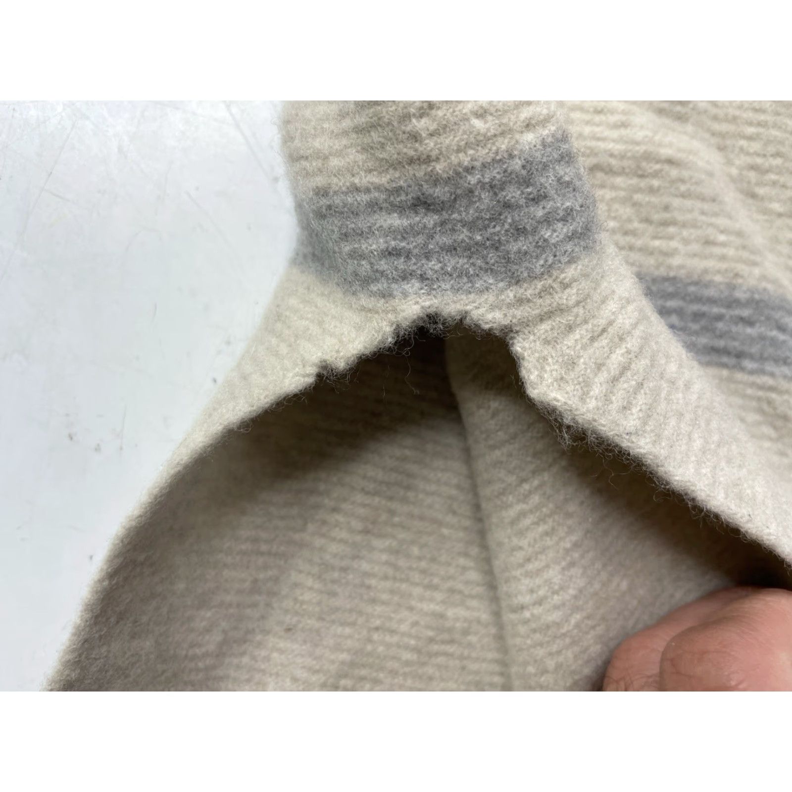 Vintage Celtic & Co Jumper Yoke Detail Tunic 100% Wool Neutral Striped Knit Jumper M Multicoloured Women Winter Vintage No Size M / US 6-8 / IT 42-44 - 6 Thumbnail