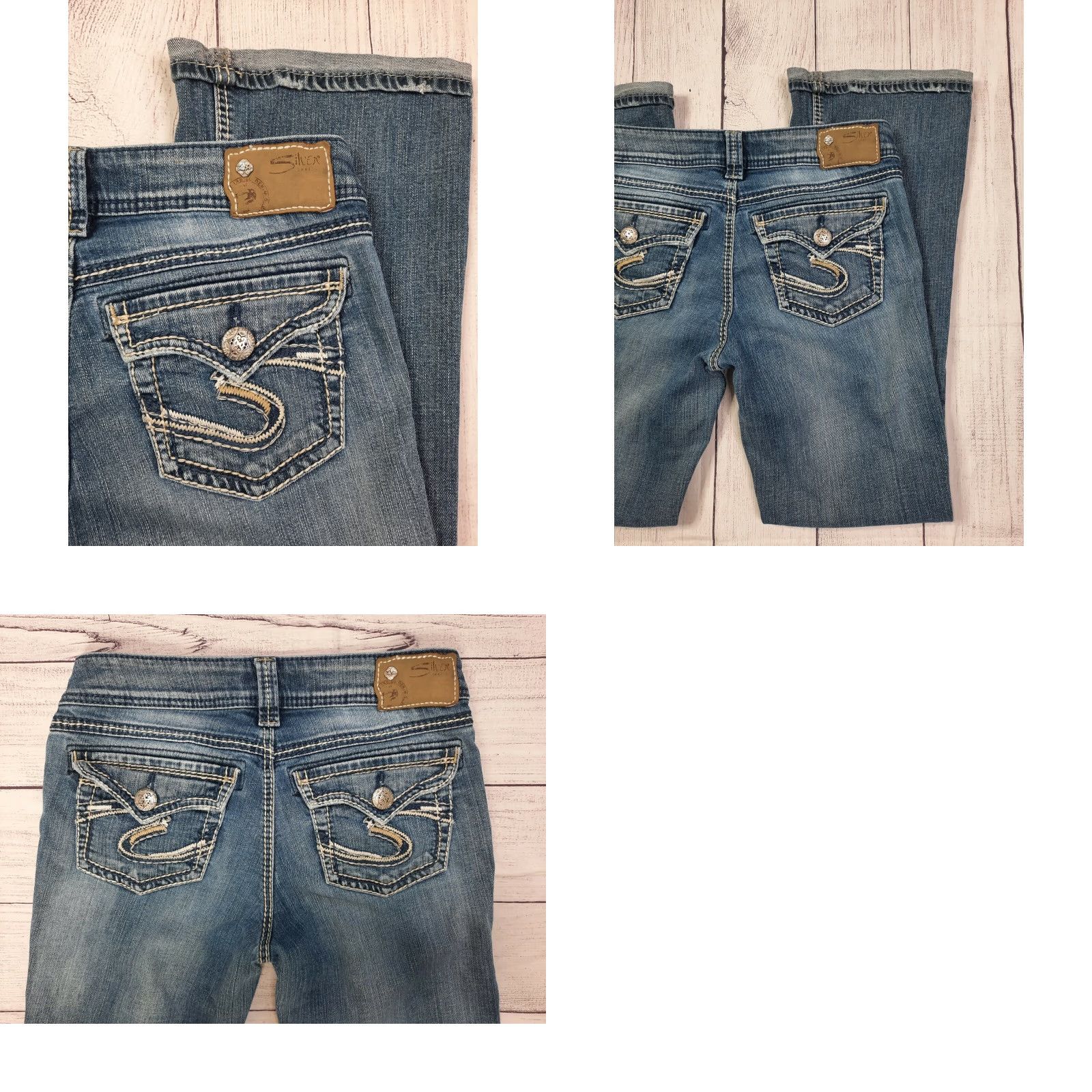 Silver Jeans Co. SILVER Jeans Suki Surplus Women's Bootcut Denim 5-Pocket Stretch Blue Jeans 28x28/29x32.5 Size 28" / US 6 / IT 42 - 8 Thumbnail
