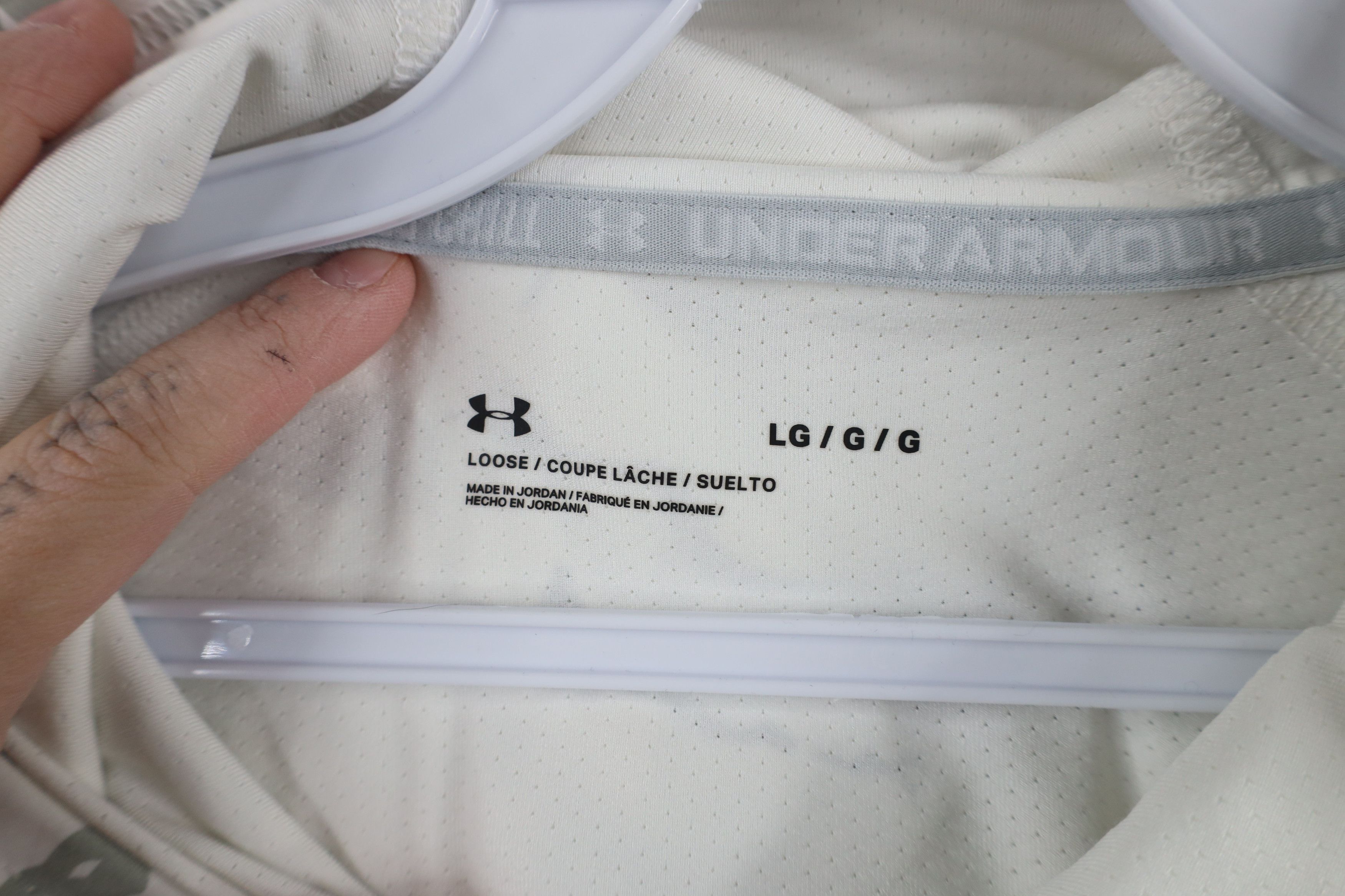 Under Armour × Vintage Under Armour Fishing Out Camouflage Hoodie T-Shirt White Size US L / EU 52-54 / 3 - 6 Thumbnail